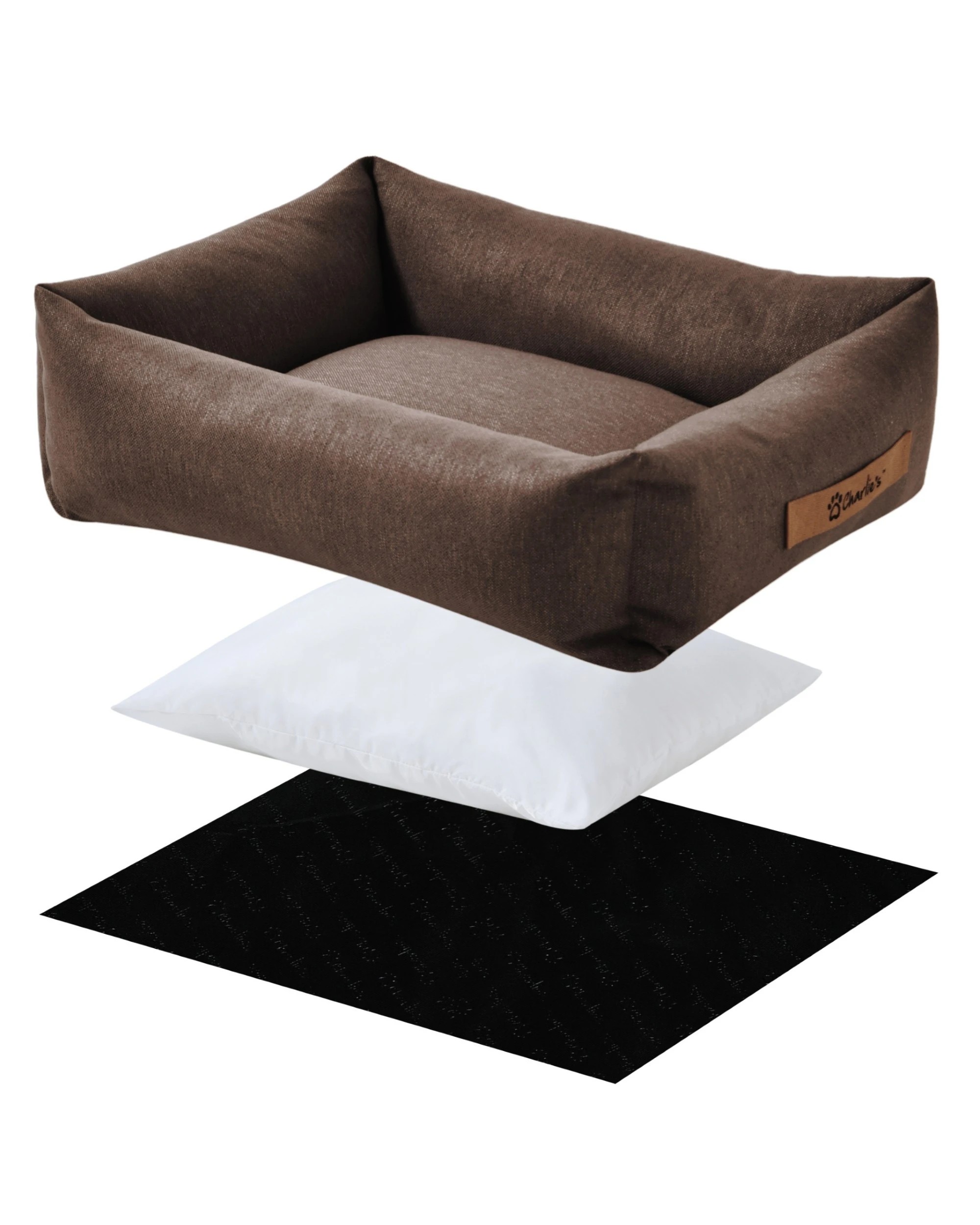 6 Charlie's Brooksy Woven Dog Bed Medium - Chocolate, 6 of 10