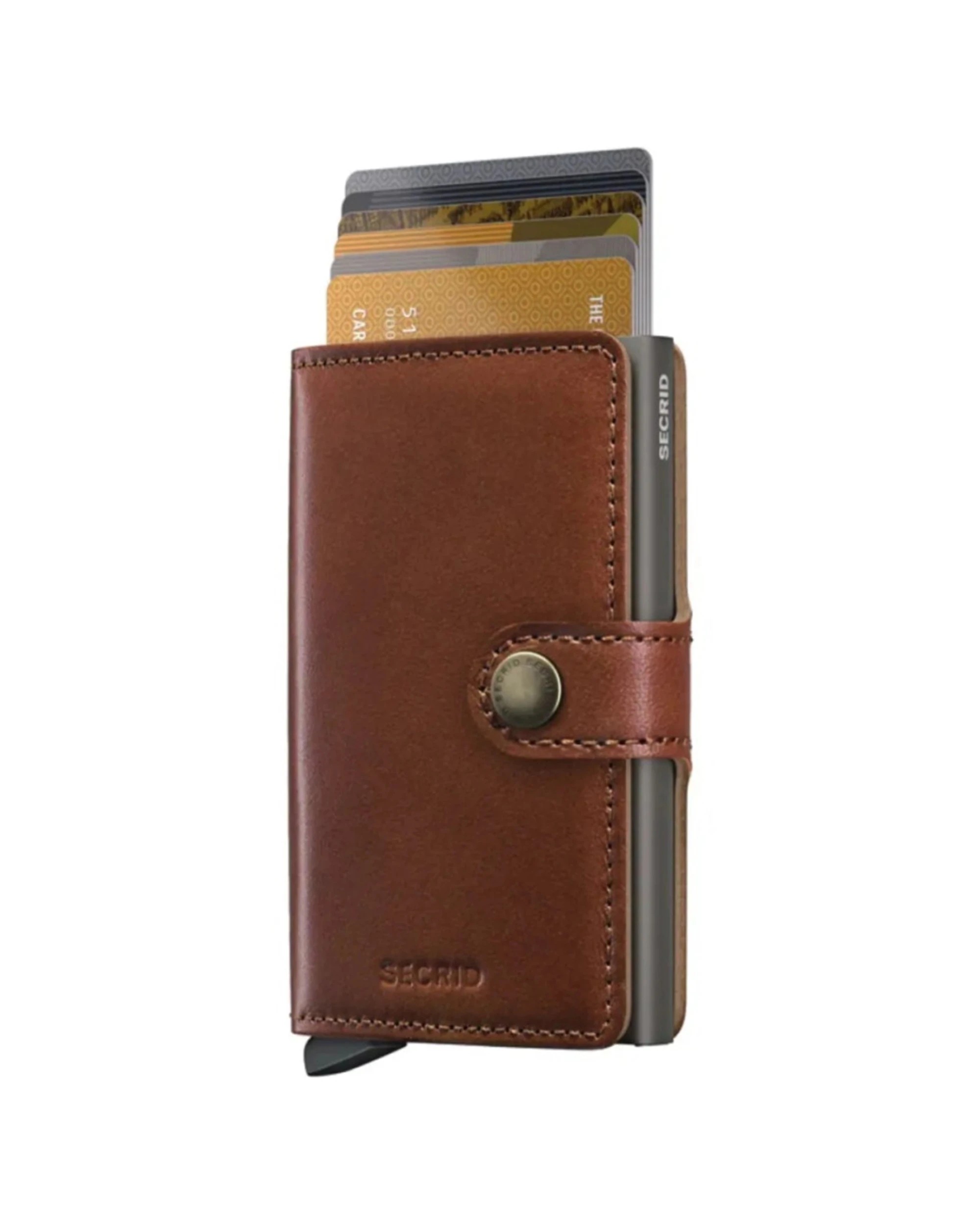 2 Secrid Miniwallet Compact RFID Travel Wallet European Leather Texano Saddle - Brown, 2 of 5