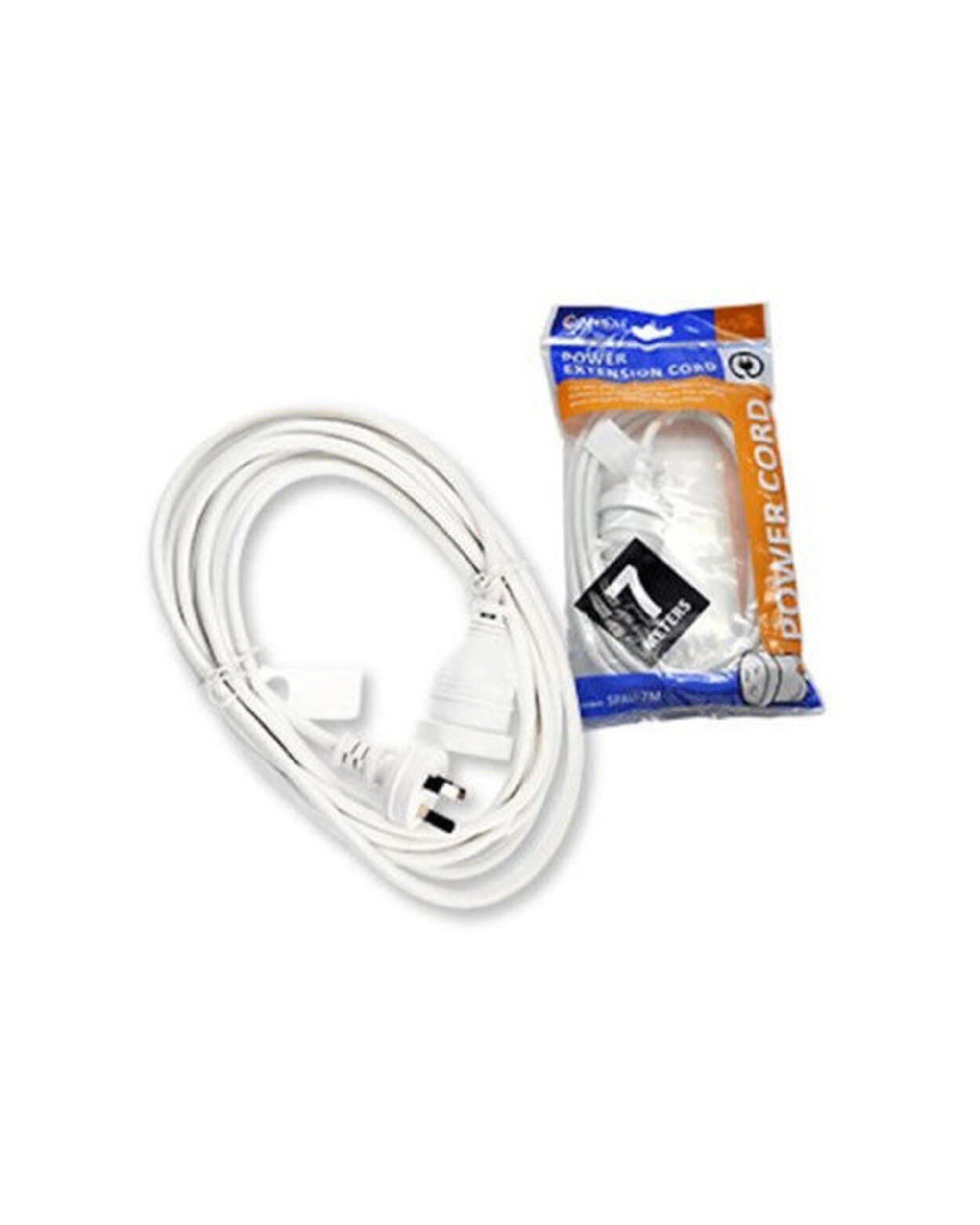 2 Sansai 7M Power Extension Cord Lead 10A 240V 2400W Max Home Office AU 3-Pin - White, 2 of 2