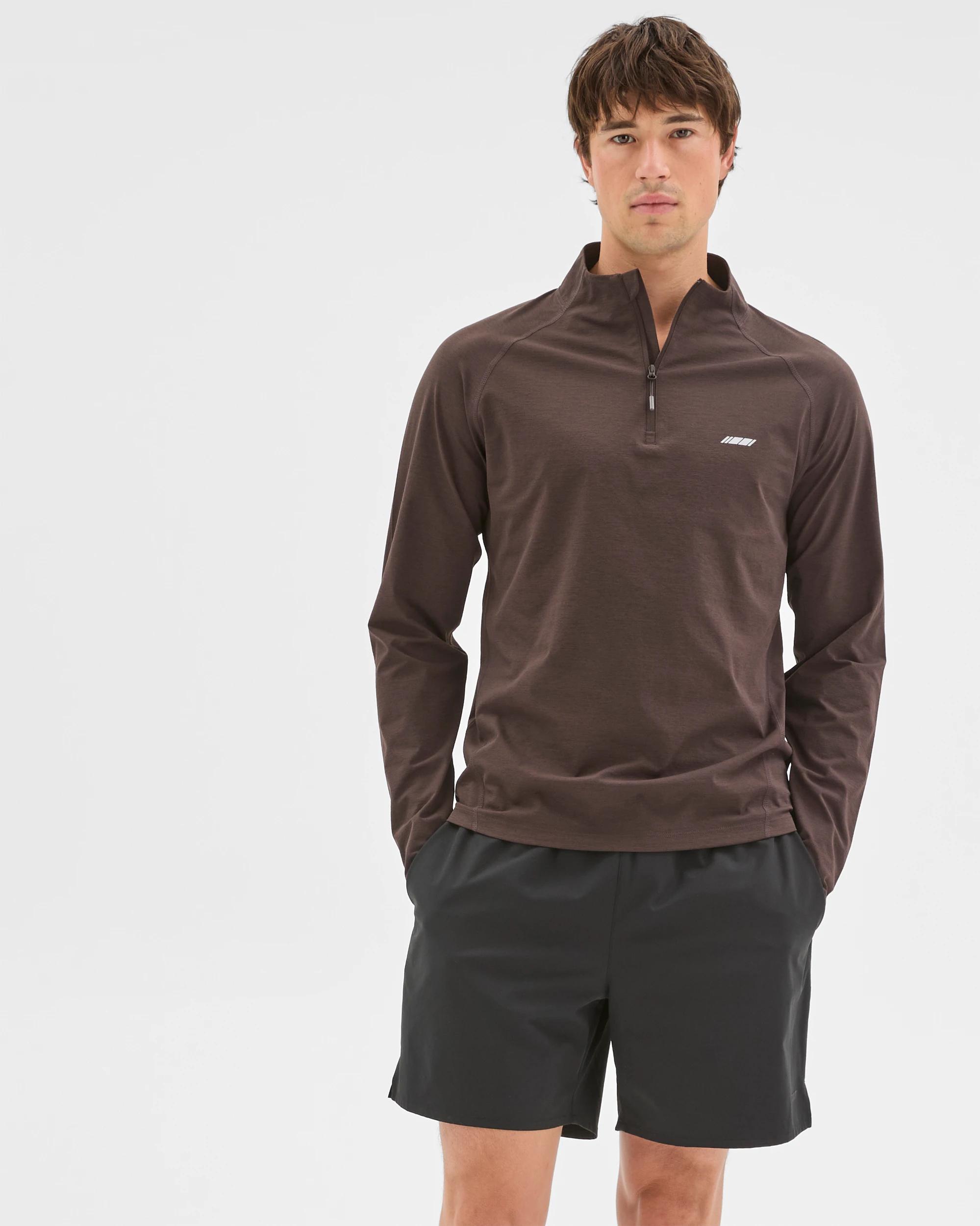 1 Target Active 1/2 Zip Jumper CHOCOLATE, 1 of 6