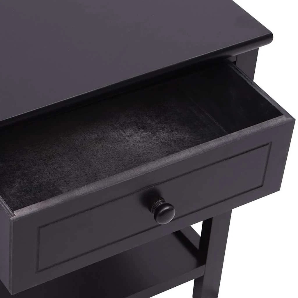 5 vidaXL Bedside cabinet Ample Storage - Black, 5 of 7