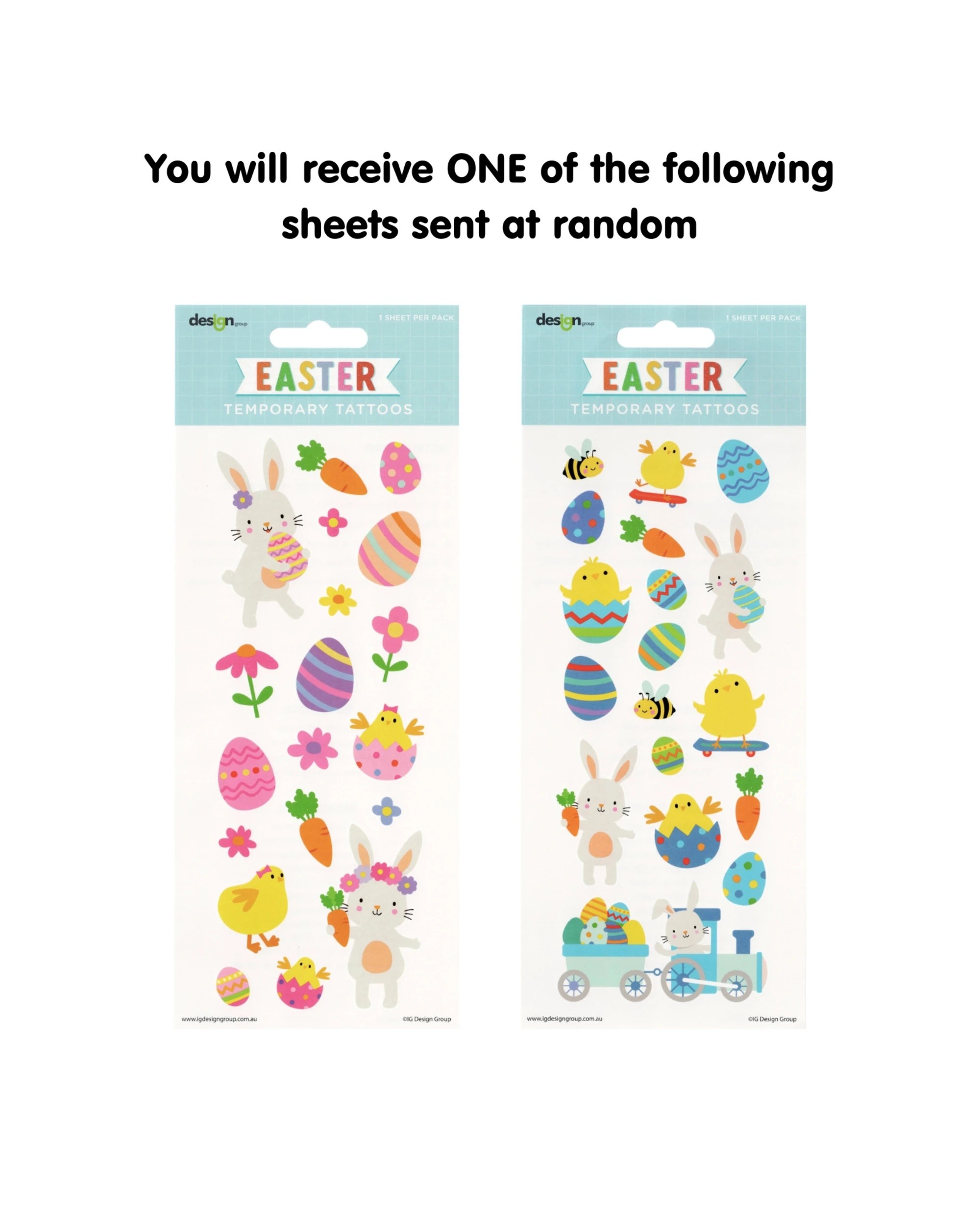 2 Artwrap Bright Easter Tattoos - Assorted, 2 of 3
