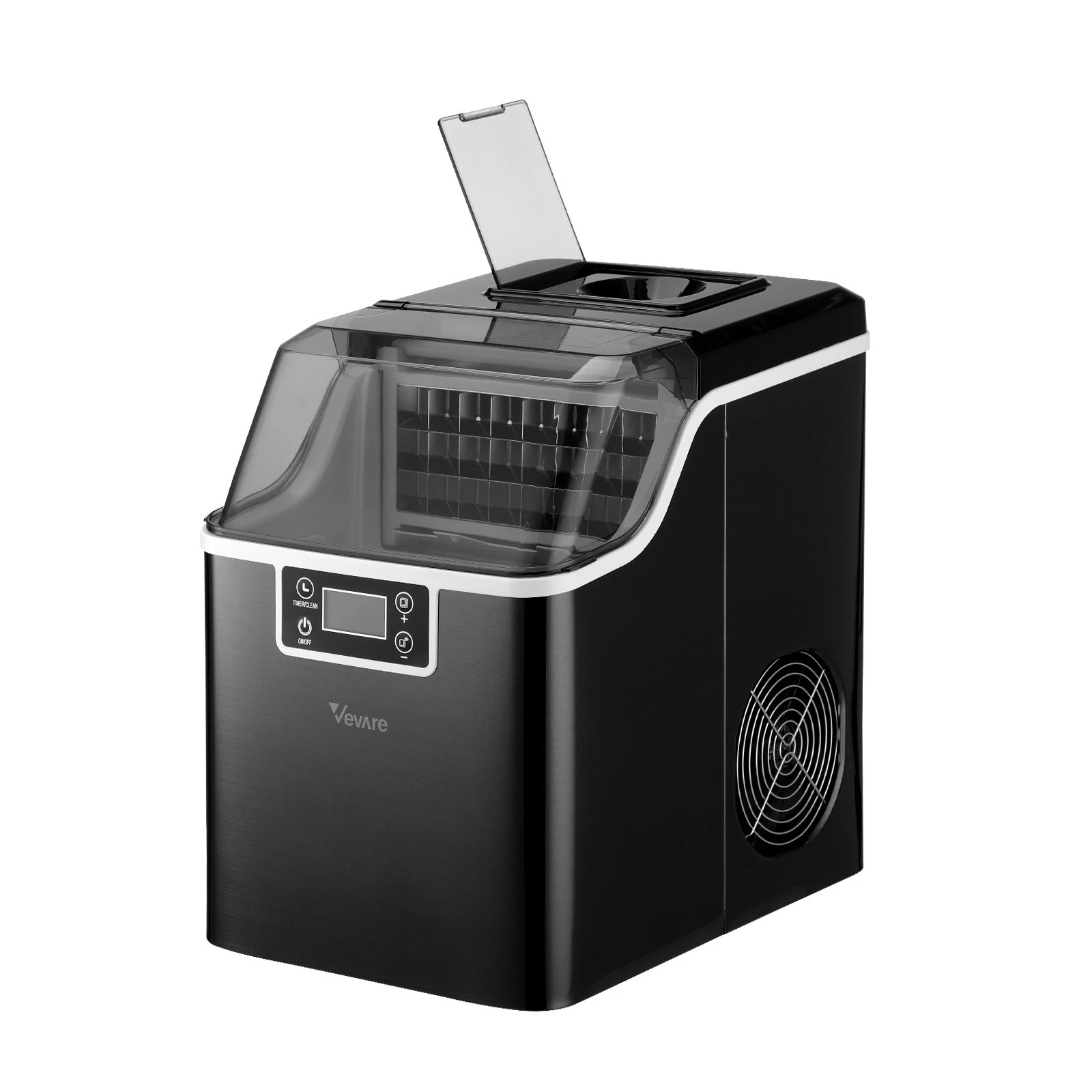 1 Vevare 3.2l Ice Maker Machine Portable Ice Cube Tray Bar Countertop Stainless
 - Black, 1 of 5