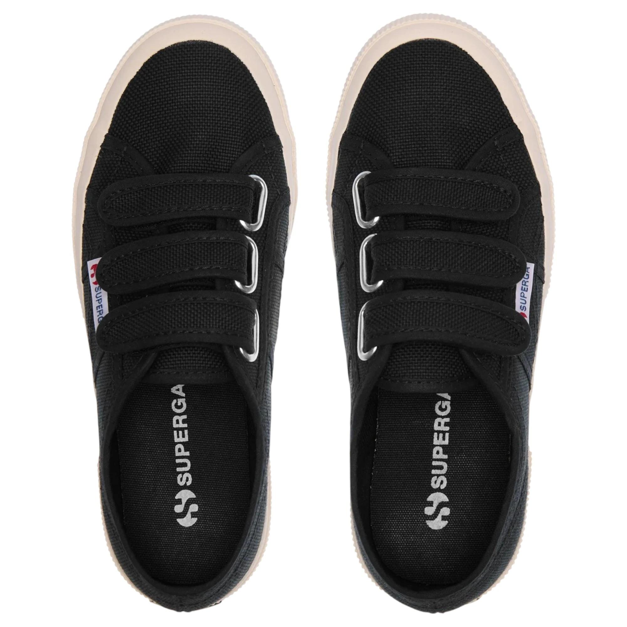 2 Superga Unisex 2750 Cotu 3 Strap Black Casual Shoes BLACK, 2 of 5