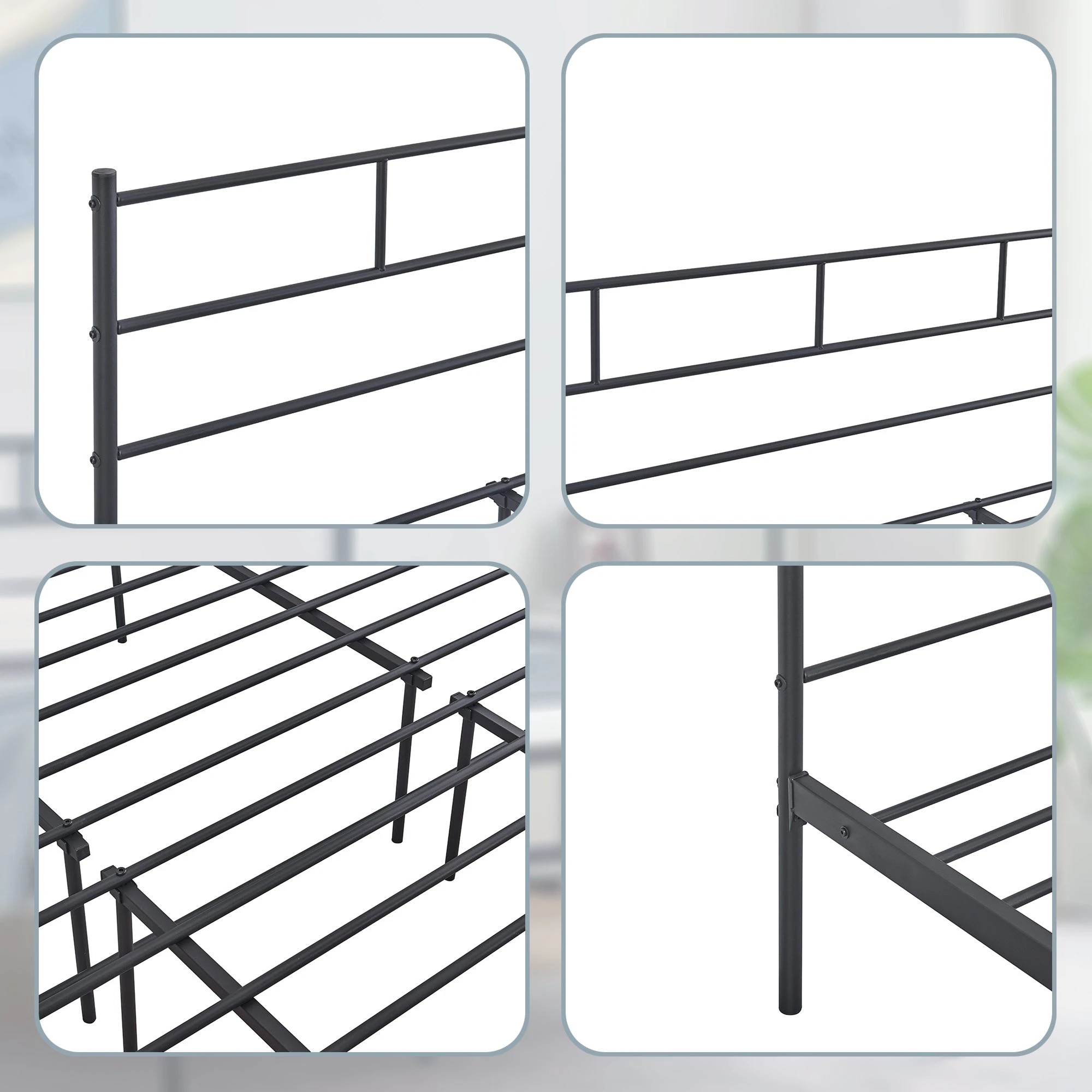 9 Foret Bed Frame Metal King Size Mattress Base Steel Bedroom Base Platform - Assorted, 9 of 9