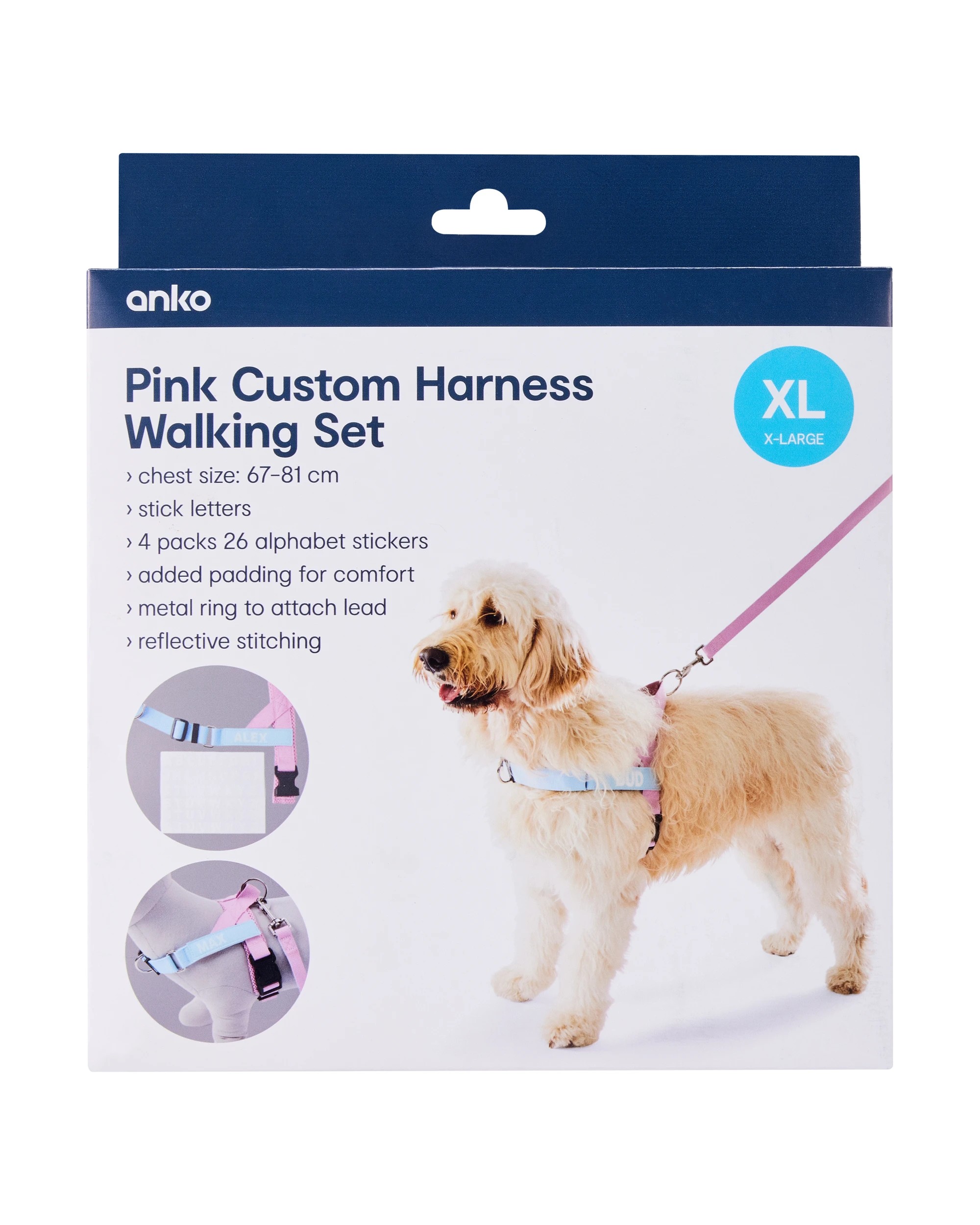 9 Pink Custom Harness Walking Set - Extra Large, 9 of 10