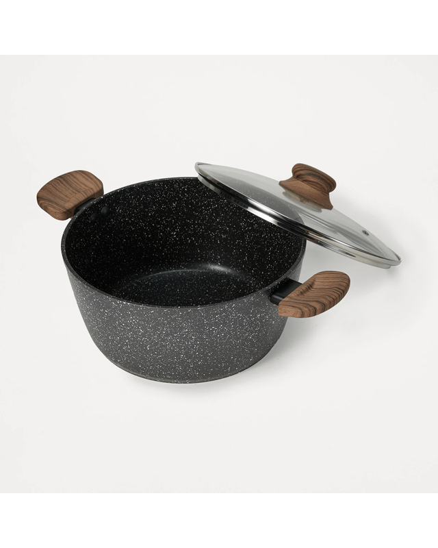 24cm Wood Look Handle Sauc