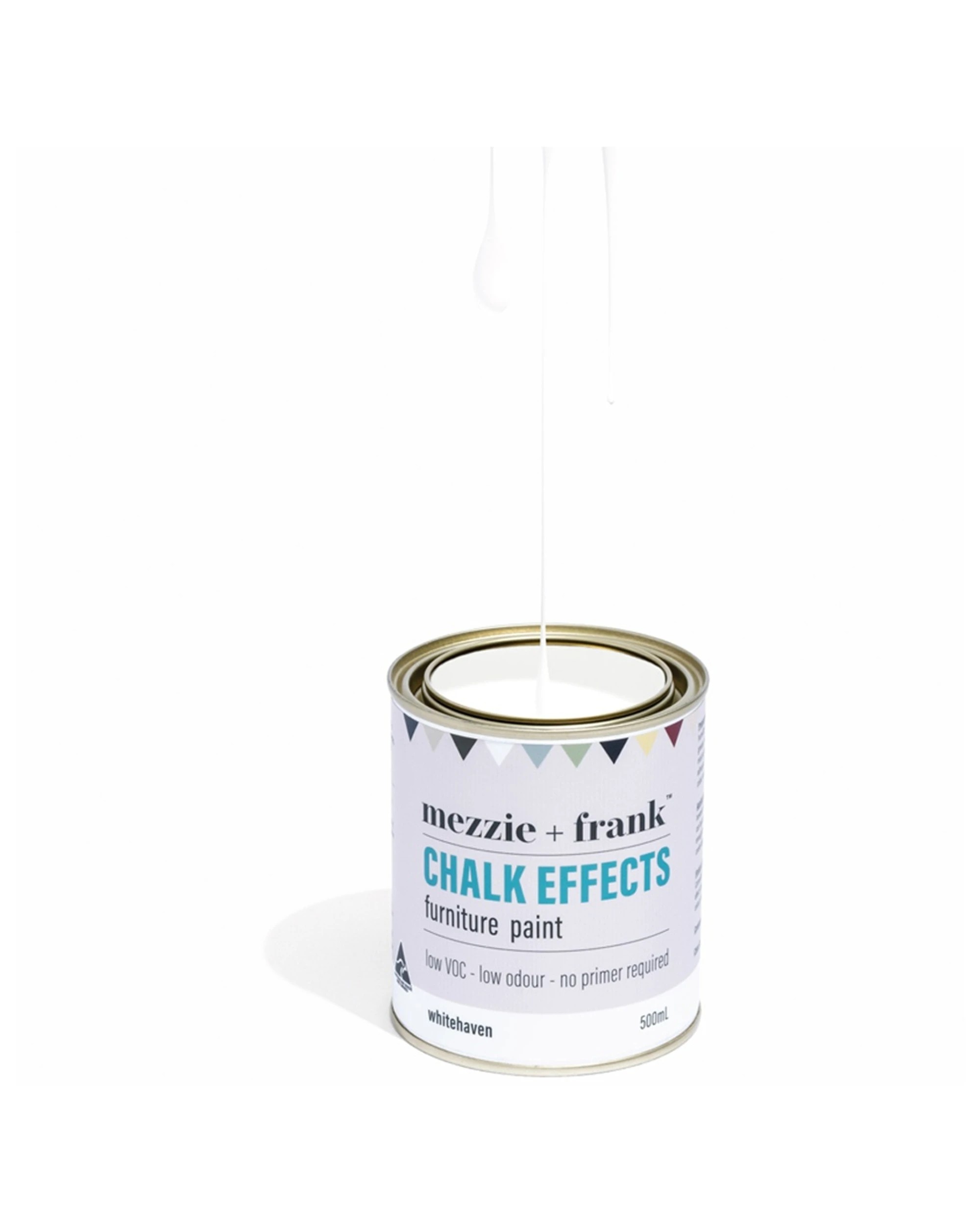 3 Mezzie+Frank Chalk Effect 0.5L Interior Water Based Furniture Paint Whitehaven - White, 3 of 4