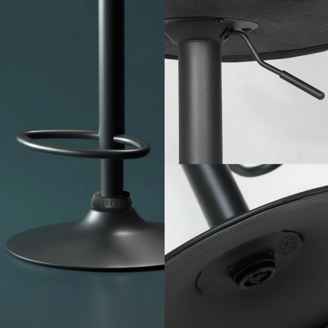 6 Artiss 4x Bar Stools Vintage Leather Gas Lift - Black, 6 of 6