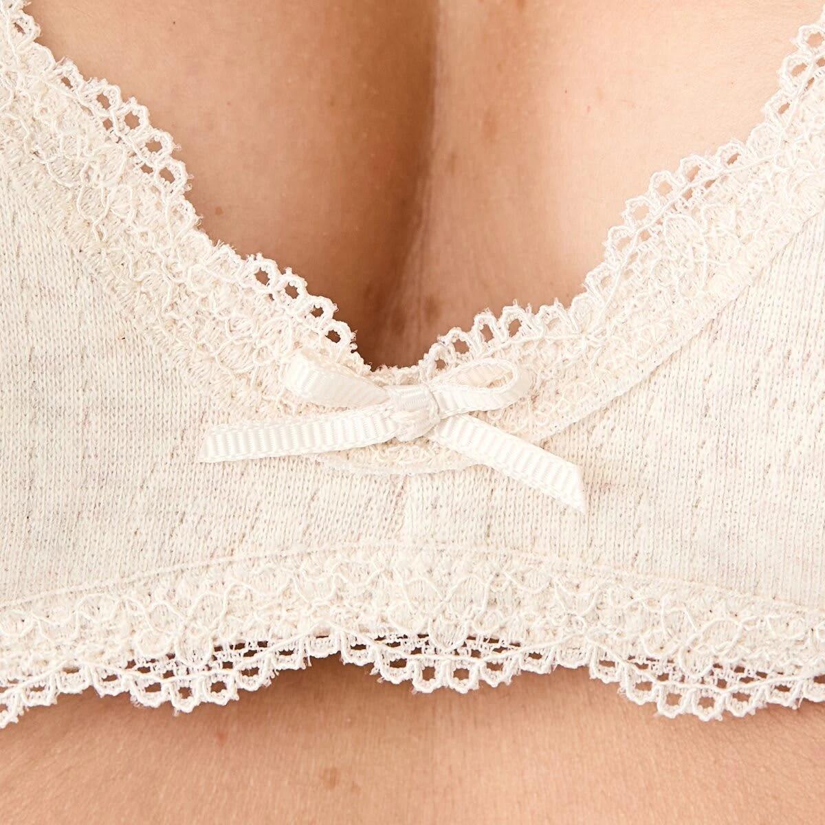 10 2 Pack Pointelle Bralette Pink Bows, 10 of 10