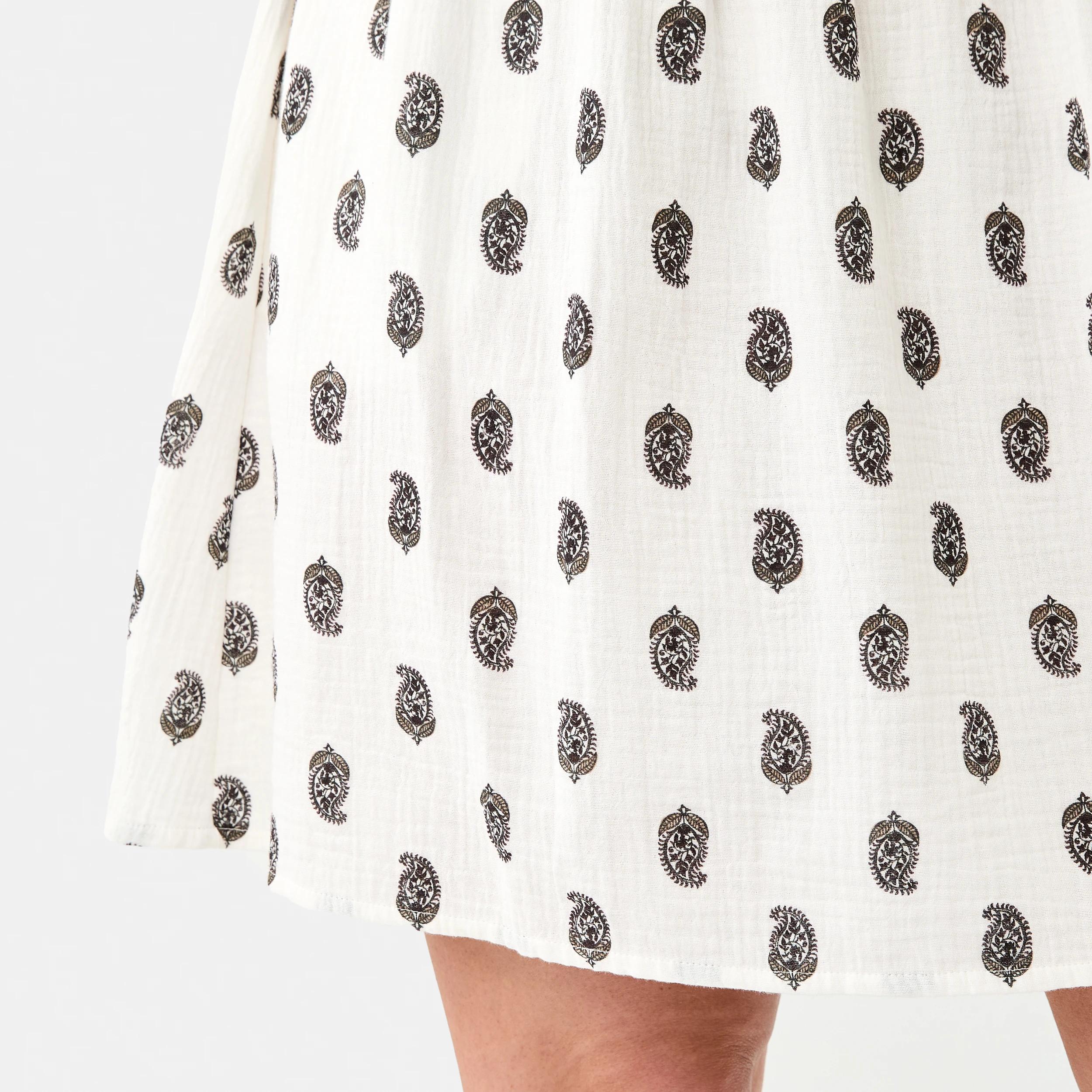 9 Short Puff Sleeve Mini Dress Paisley Cd, 9 of 10