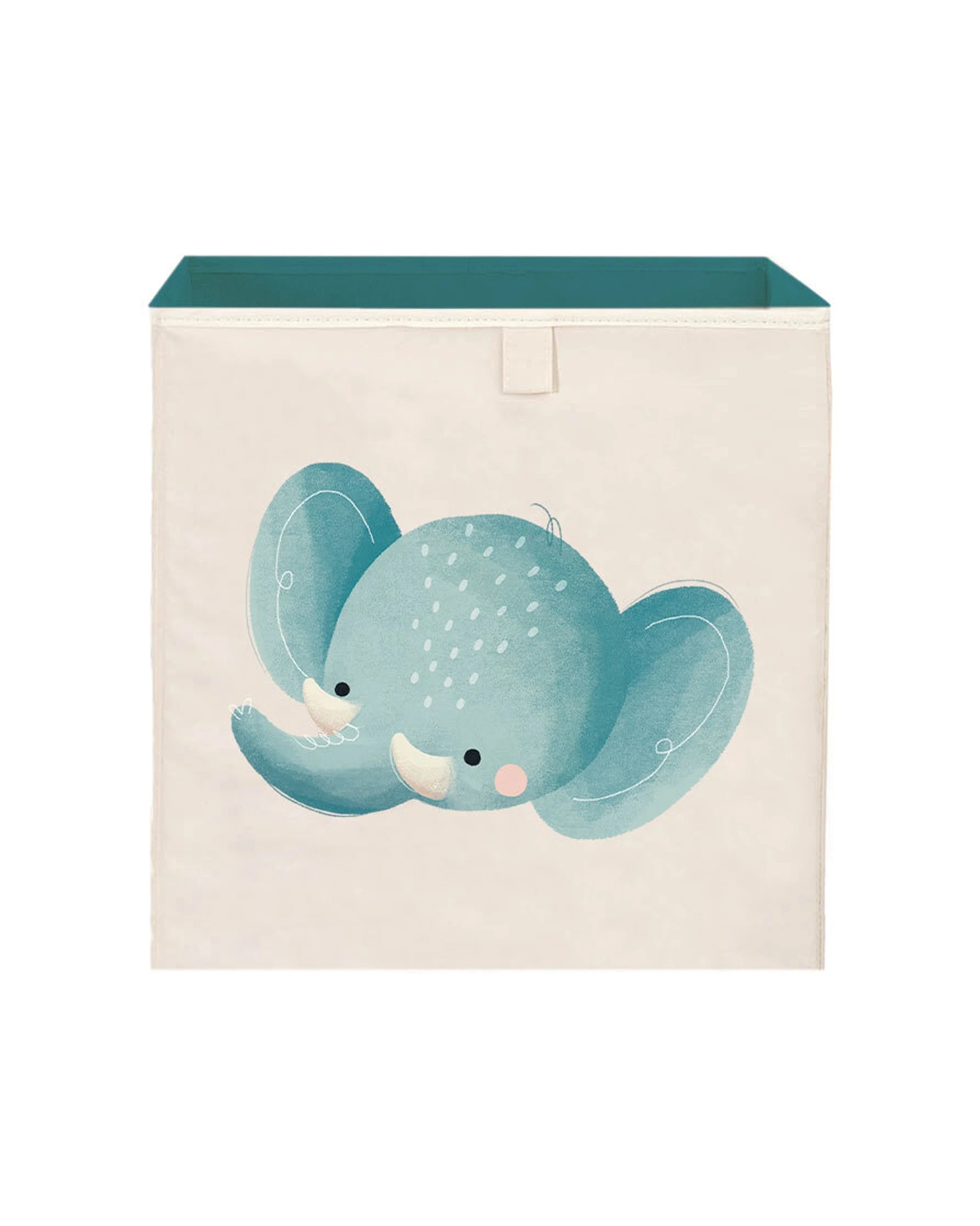 1 Sassi Storage Square Box Chewy The Elephant Foldable For Shelves 33 x 33 x 33 cm - Blue, 1 of 4