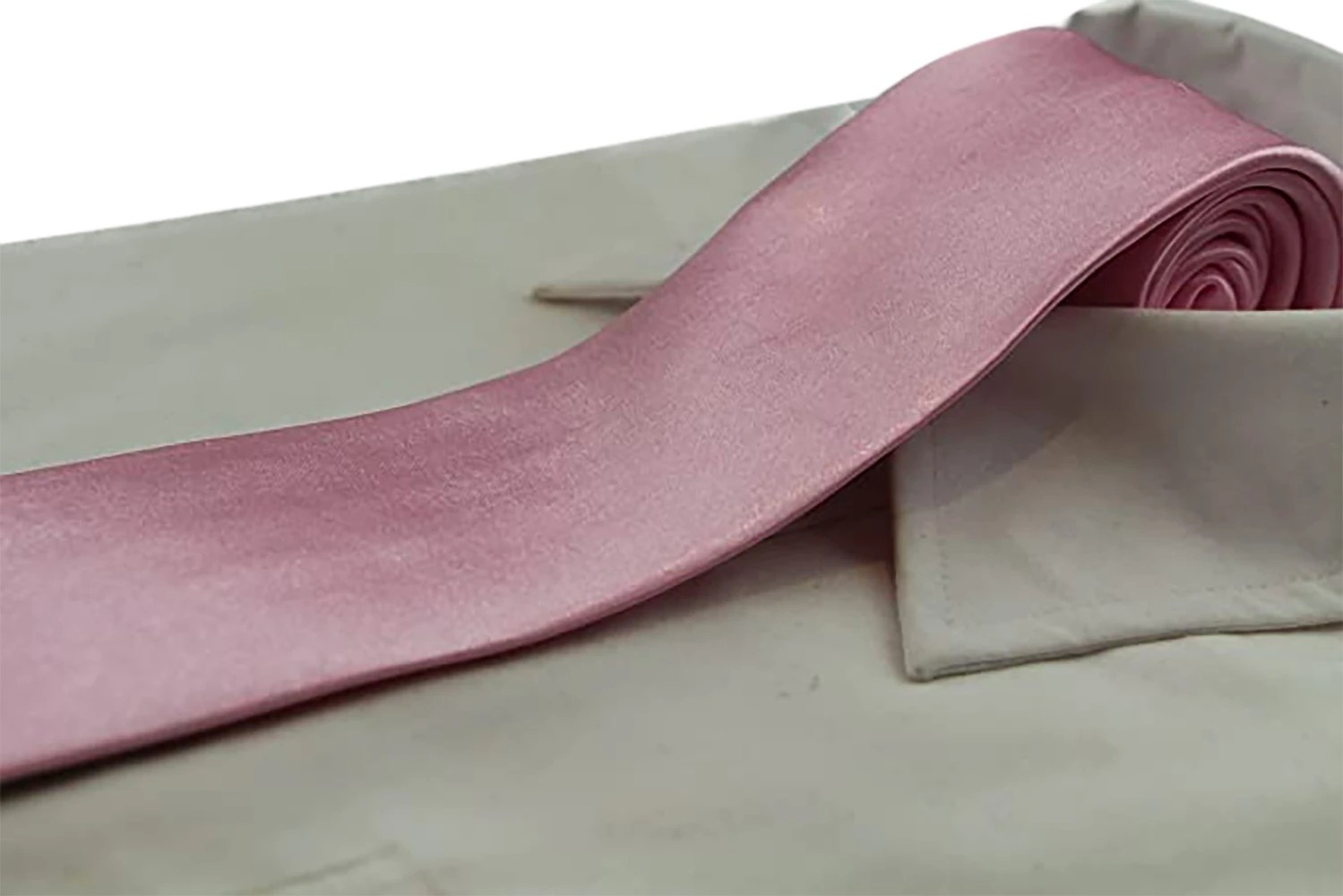 3 Zasel Mens Light Pink 8cm Plain Neck Tie - Pink, 3 of 3