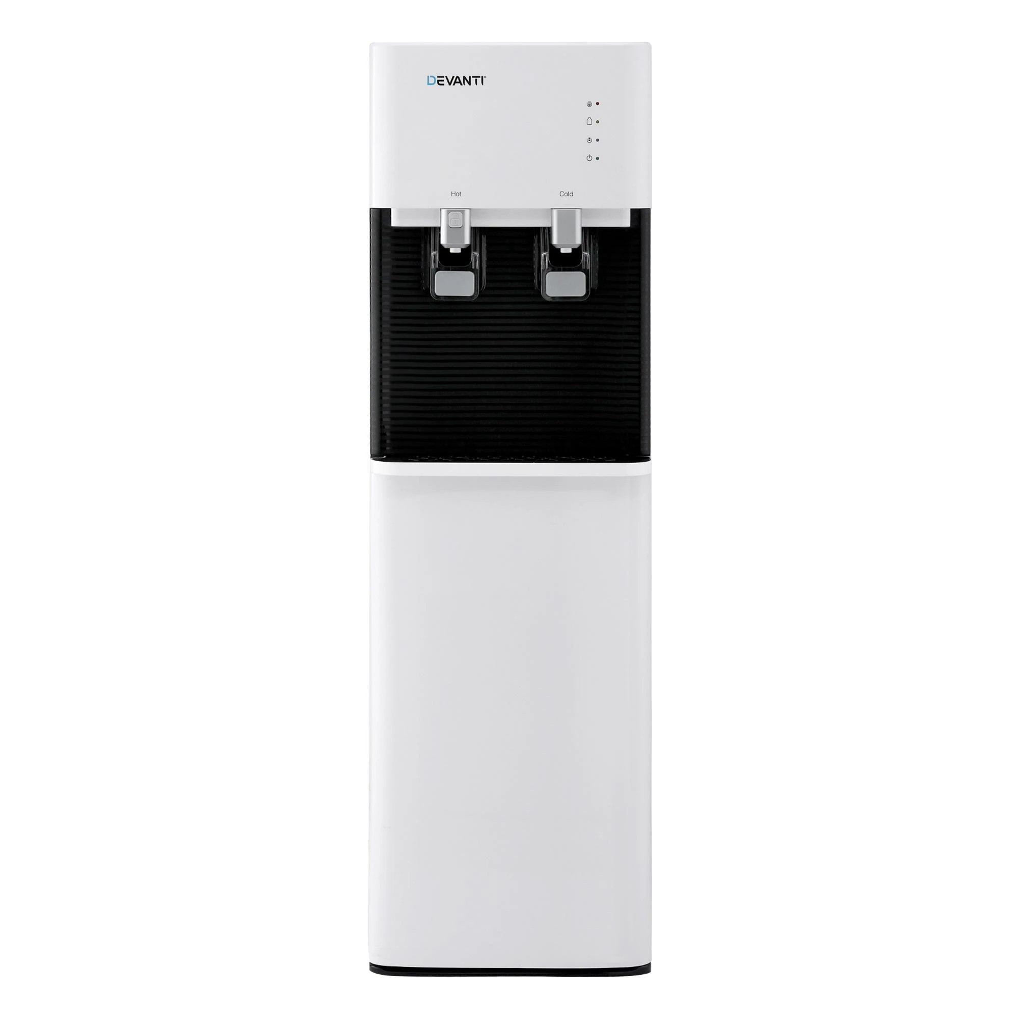 2 Devanti 2 Taps Water Cooler Dispenser Bottom Loading Dispenser Chiller Filter - White, 2 of 9