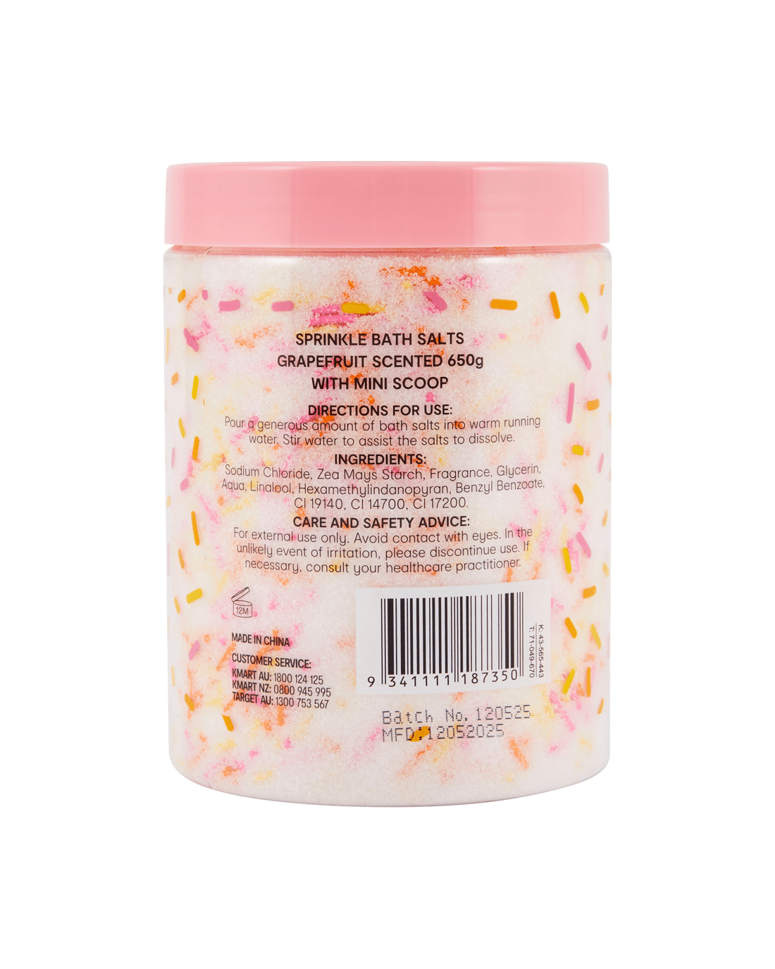 4 OXX Bodycare Sprinkle Bath Salts 650g - Grapefruit Scented, 4 of 5