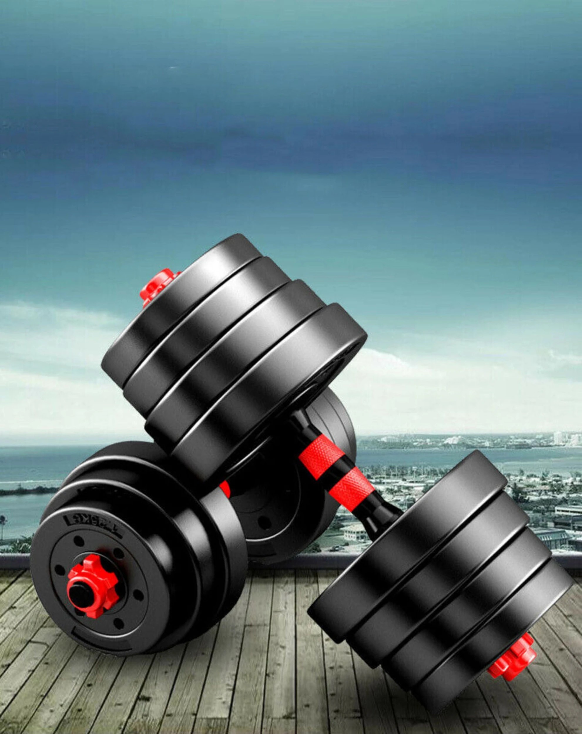 5 Fitness Master 30kg Adjustable Dumbbell Set Barbell Home Gym Workout, 5 of 9