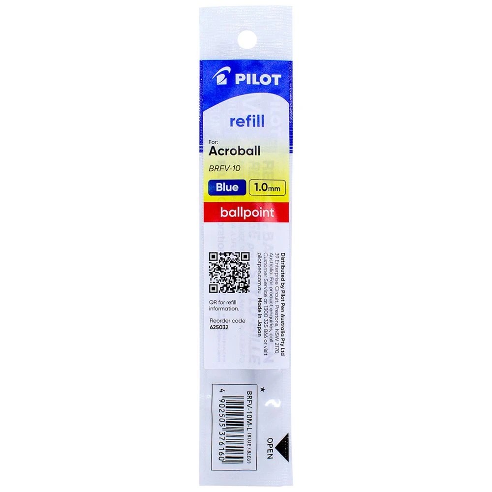 1 PILOT Acroball Pen Refill 1.0mm Blue, 1 of 6