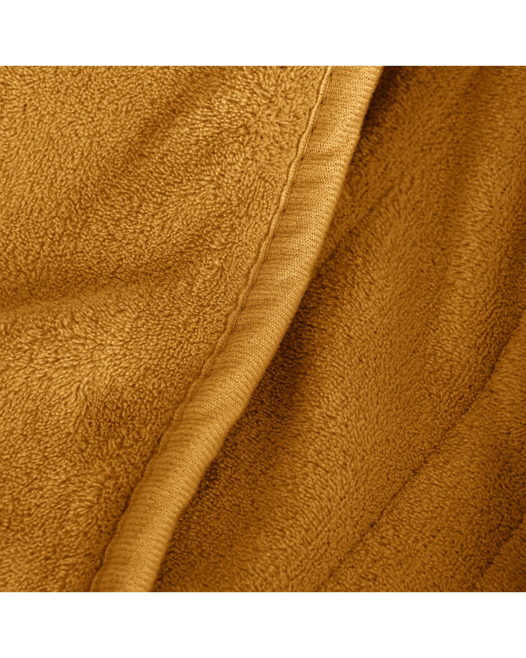 4 Dreamaker Kingston Coral Fleece Electric Heated Throw Blanket 180x200cm - Mustard, 4 of 7