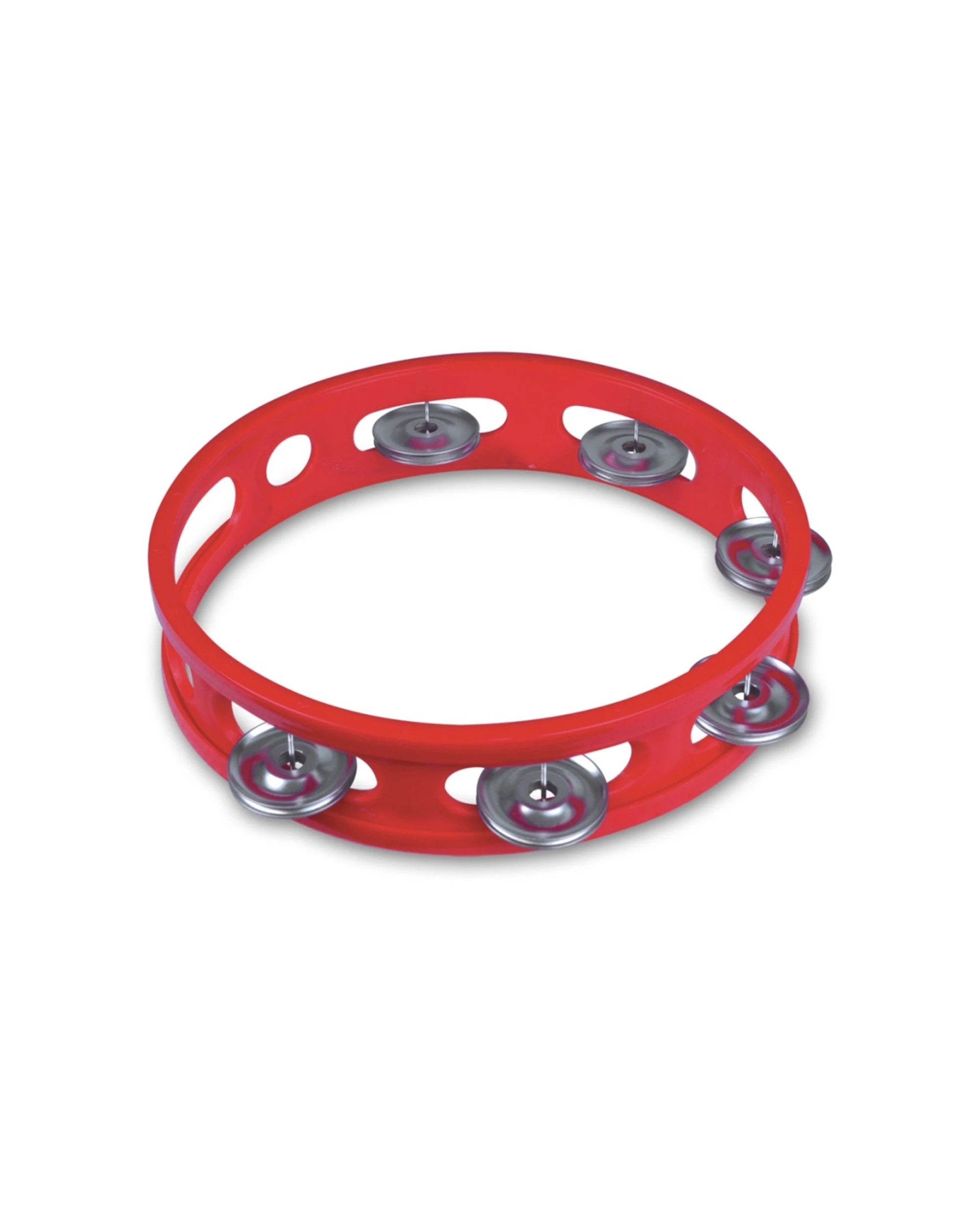 1 Bontempi Tambourine With Metal Cymbals Music Instrument 155x165x33mm - Red, 1 of 3