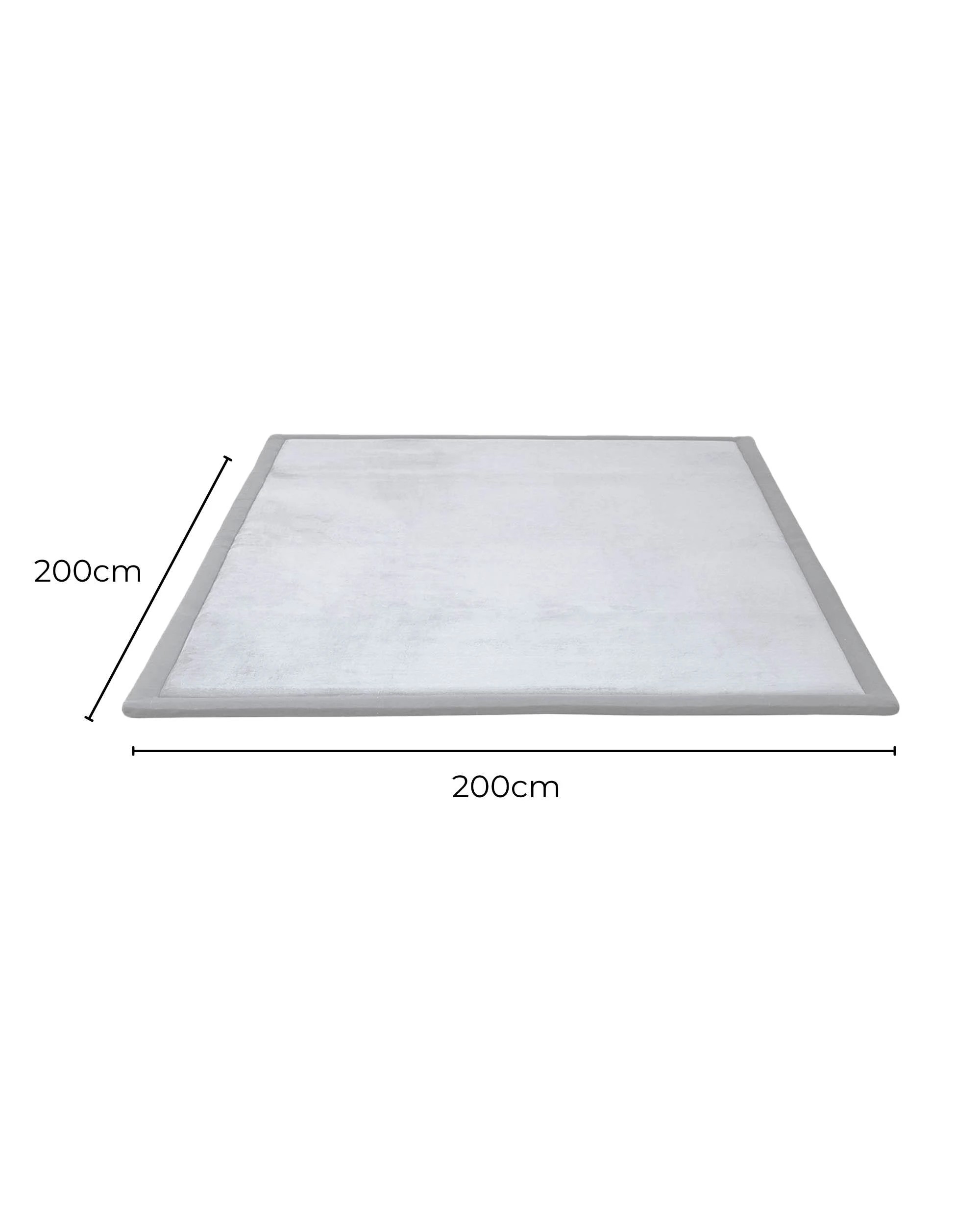 4 Kitchee Foam Floor Mat 200x200cm - Padded Thick Soft Tatami Style Rug Grey, 4 of 4