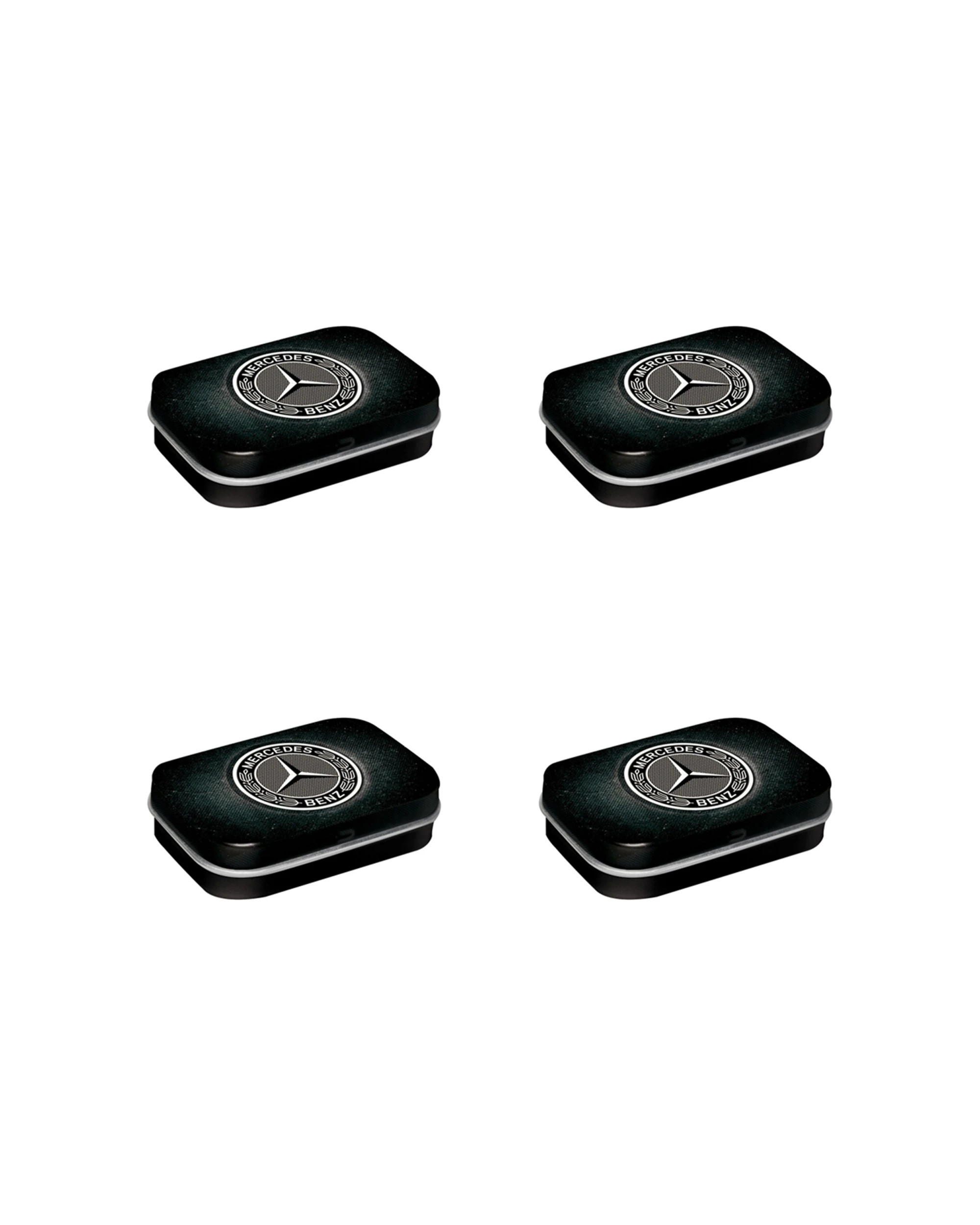 1 Nostalgic-Art 4PK Pocket Box with Mints - Mercedes-Benz Logo Black - Black, 1 of 2