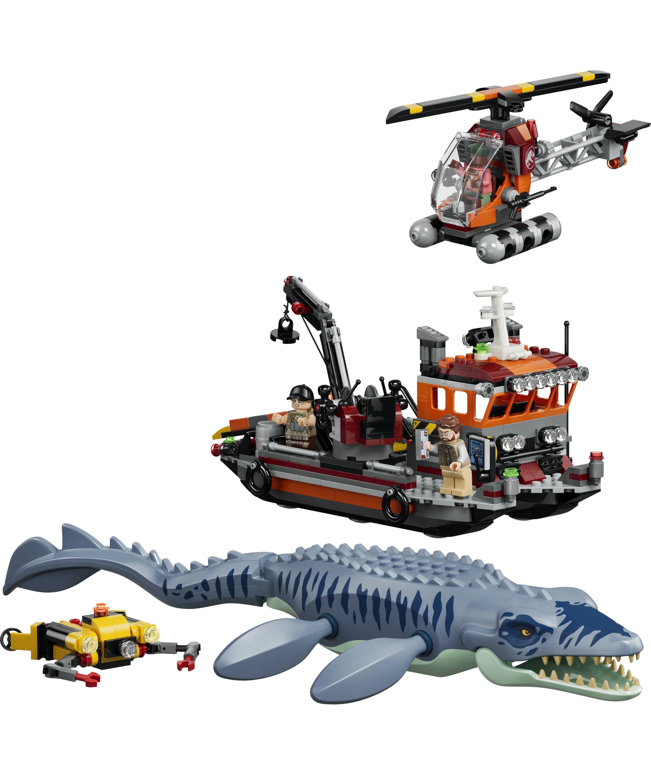 2 LEGO Jurassic World Mosasaurus Dinosaur Boat Attack 77983, 2 of 10