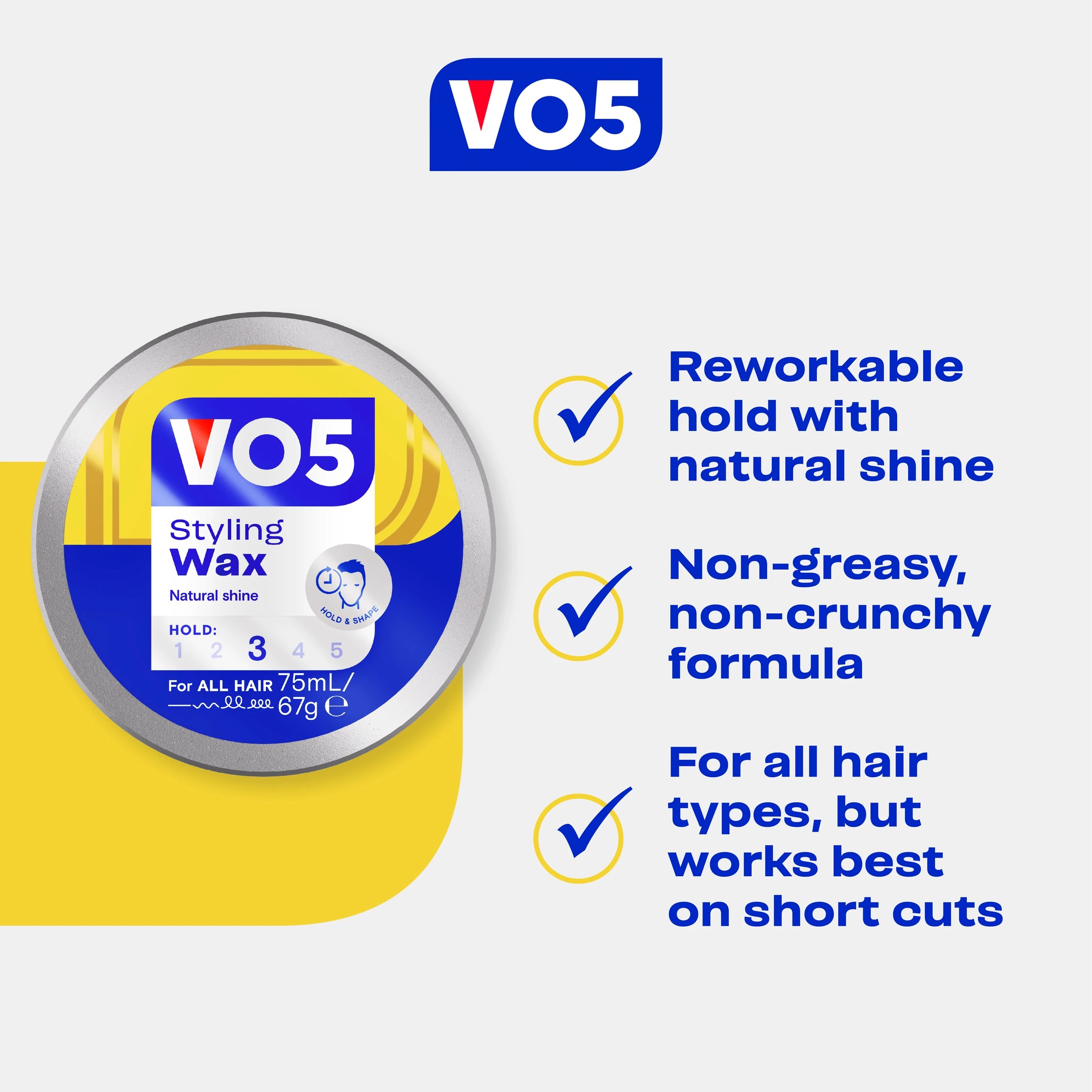 4 Vo5 Hair Gel Style Wax Groomed 75ml, 4 of 8