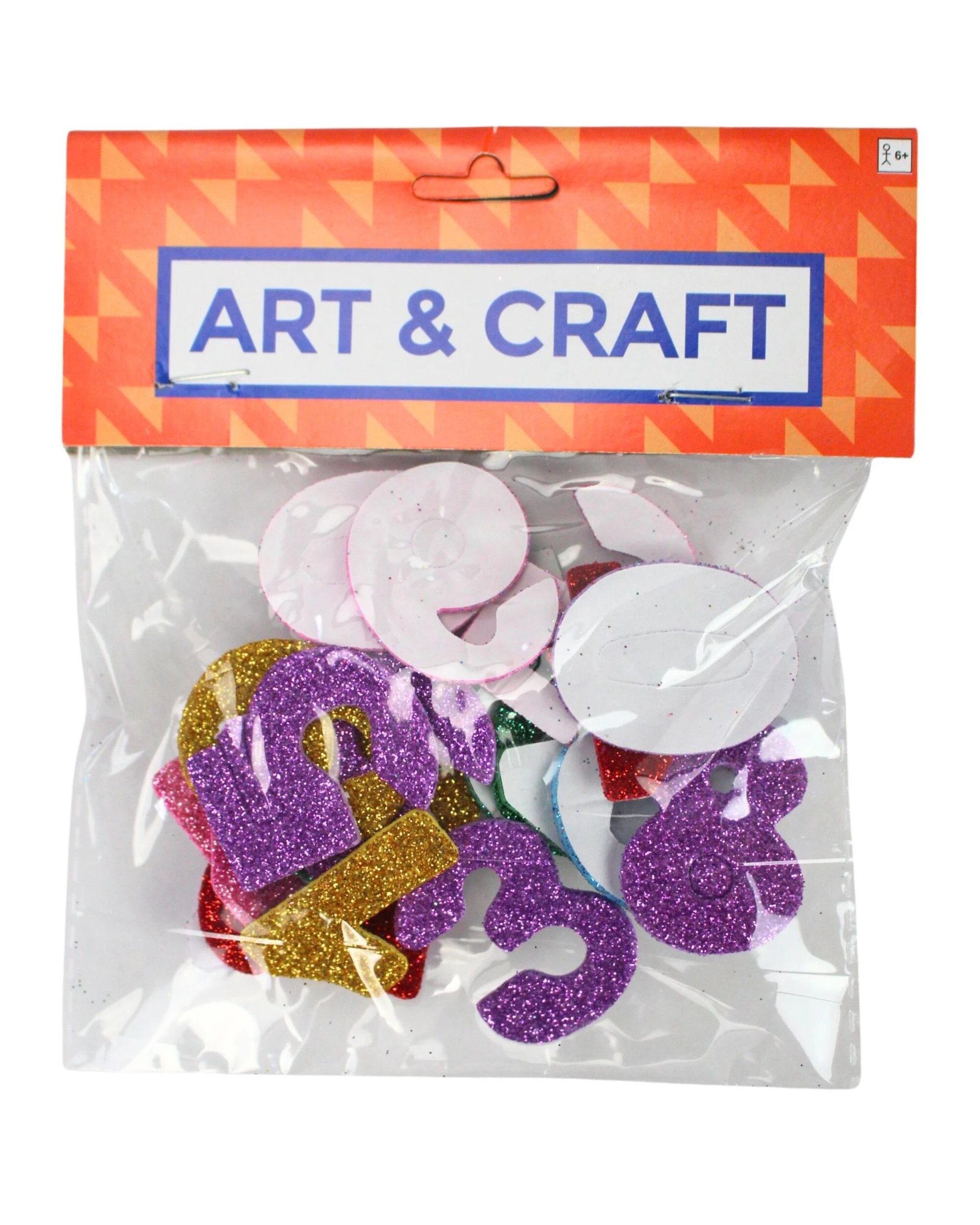 2 JD Party Coloured Glitter Number Stickers - Multi, 2 of 3