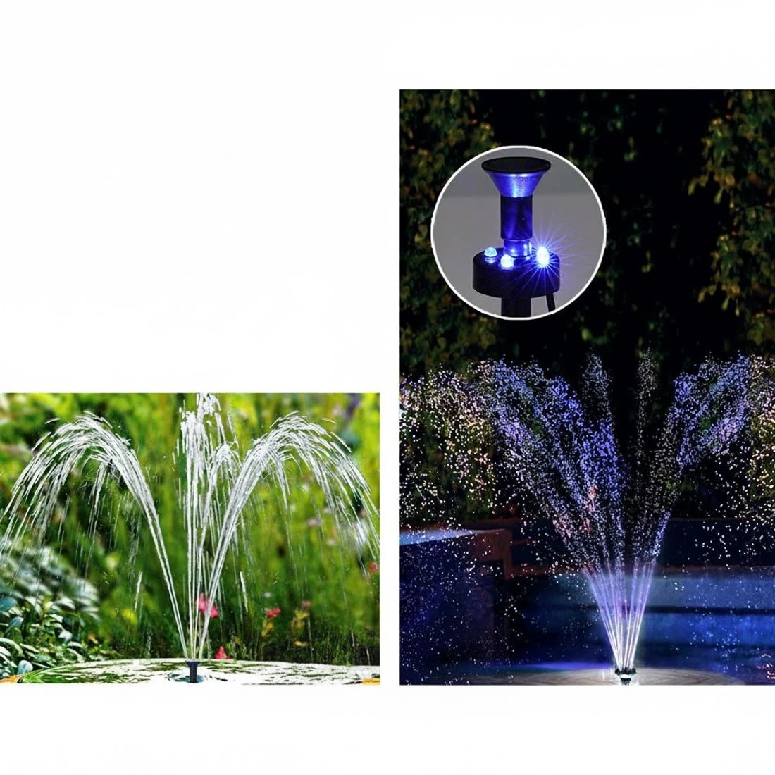 6 Gardeon Solar Pond Pump Submersible Water Fountain with Battery LED Lights 4.4FT - Black, 6 of 6
