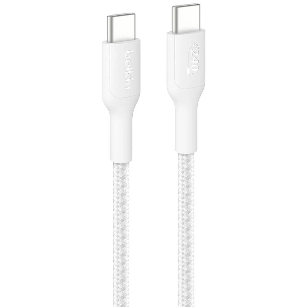 1 Belkin BoostCharge Pro Braided USB-C to USB-C Cable 1M White, 1 of 2