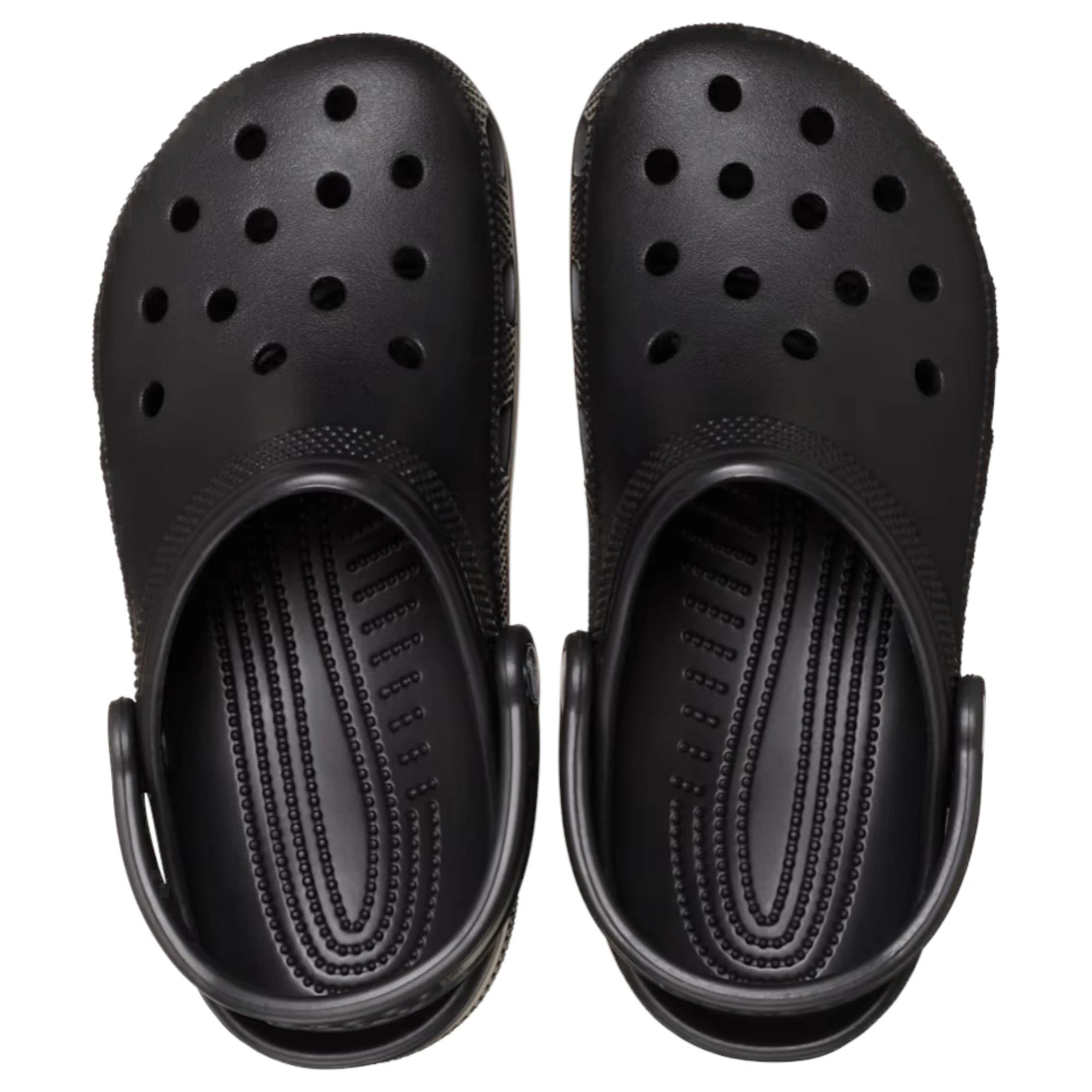 4 Crocs Unisex Classic Clog Sandals BLACK, 4 of 6