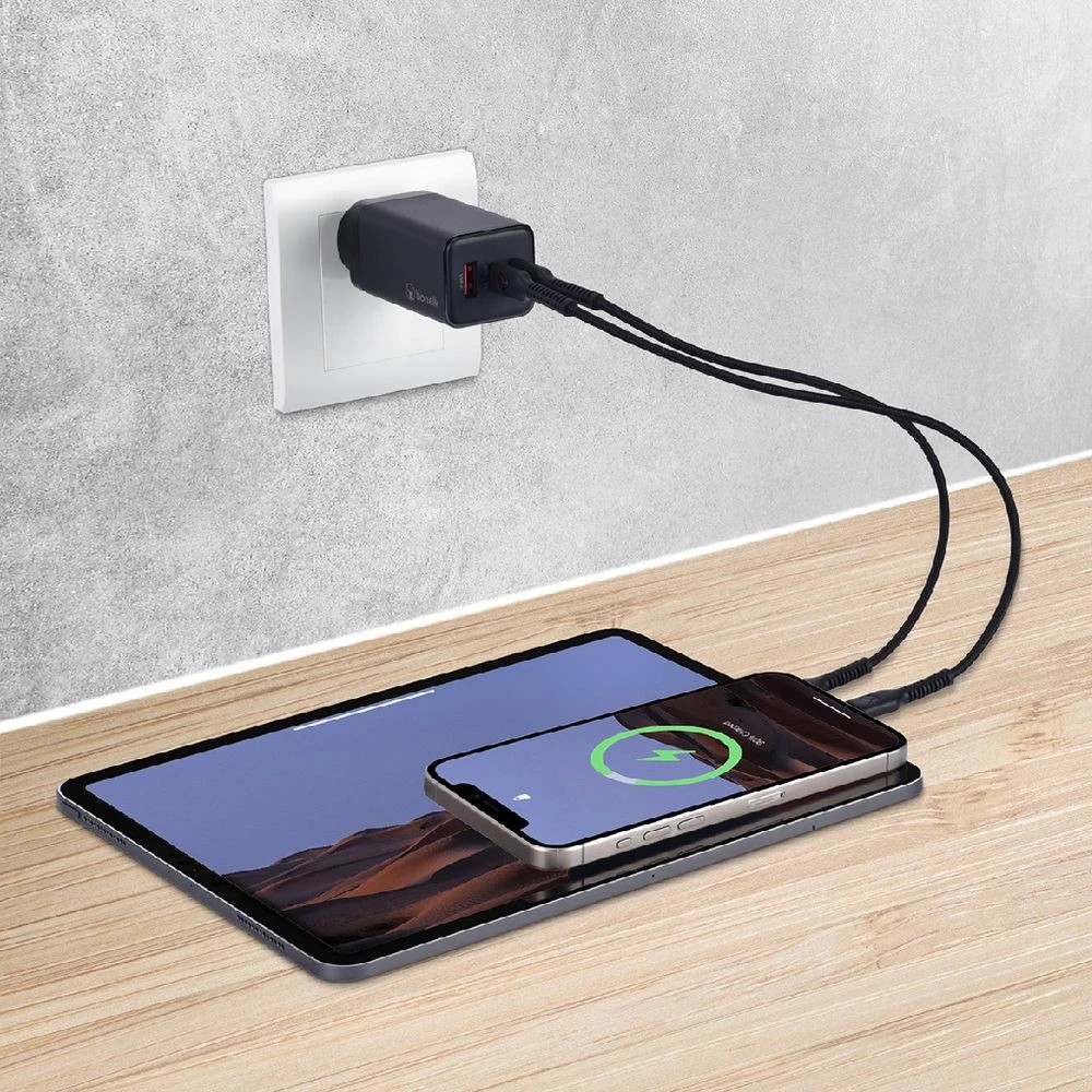 6 Bonelk Eco Wall Charger 3x USB-C 65w Black, 6 of 7