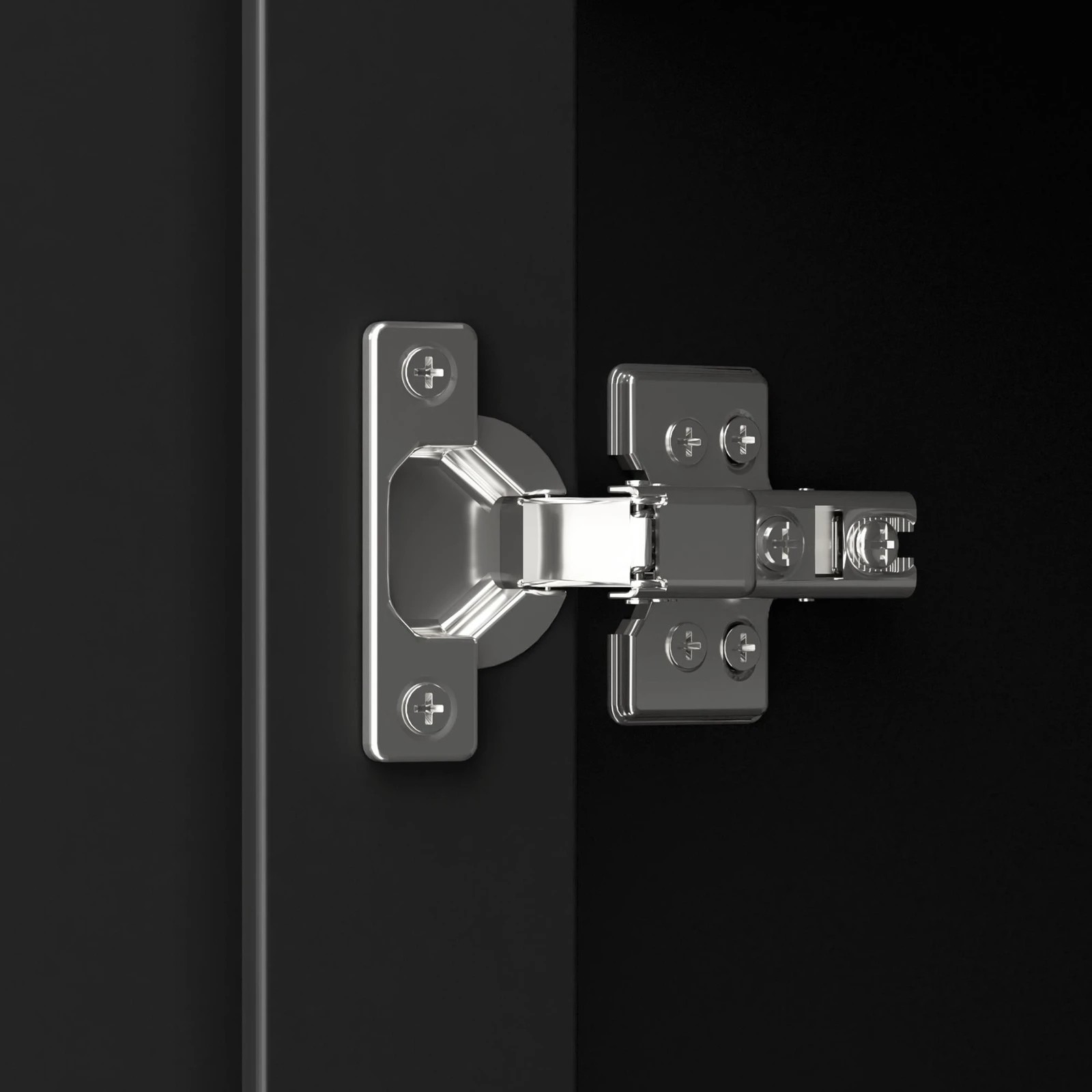 6 Alfordson 2x Buffet Sideboard Storage Cabinet Cupboard Kitchen Hallway Wardrobe - Black, 6 of 9