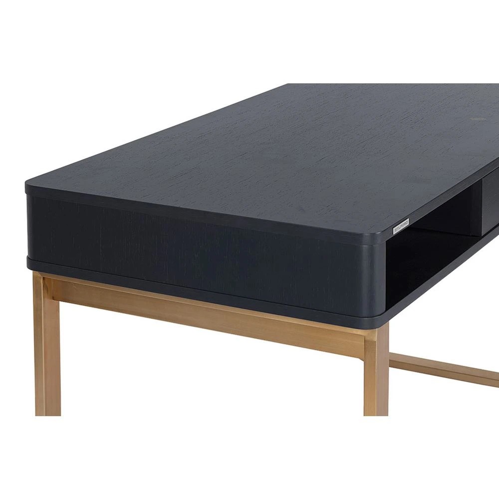 5 Stilford Herring Loop Leg 1400mm Desk Charcoal and Gold Desks, Tables and Workstations, 5 of 10