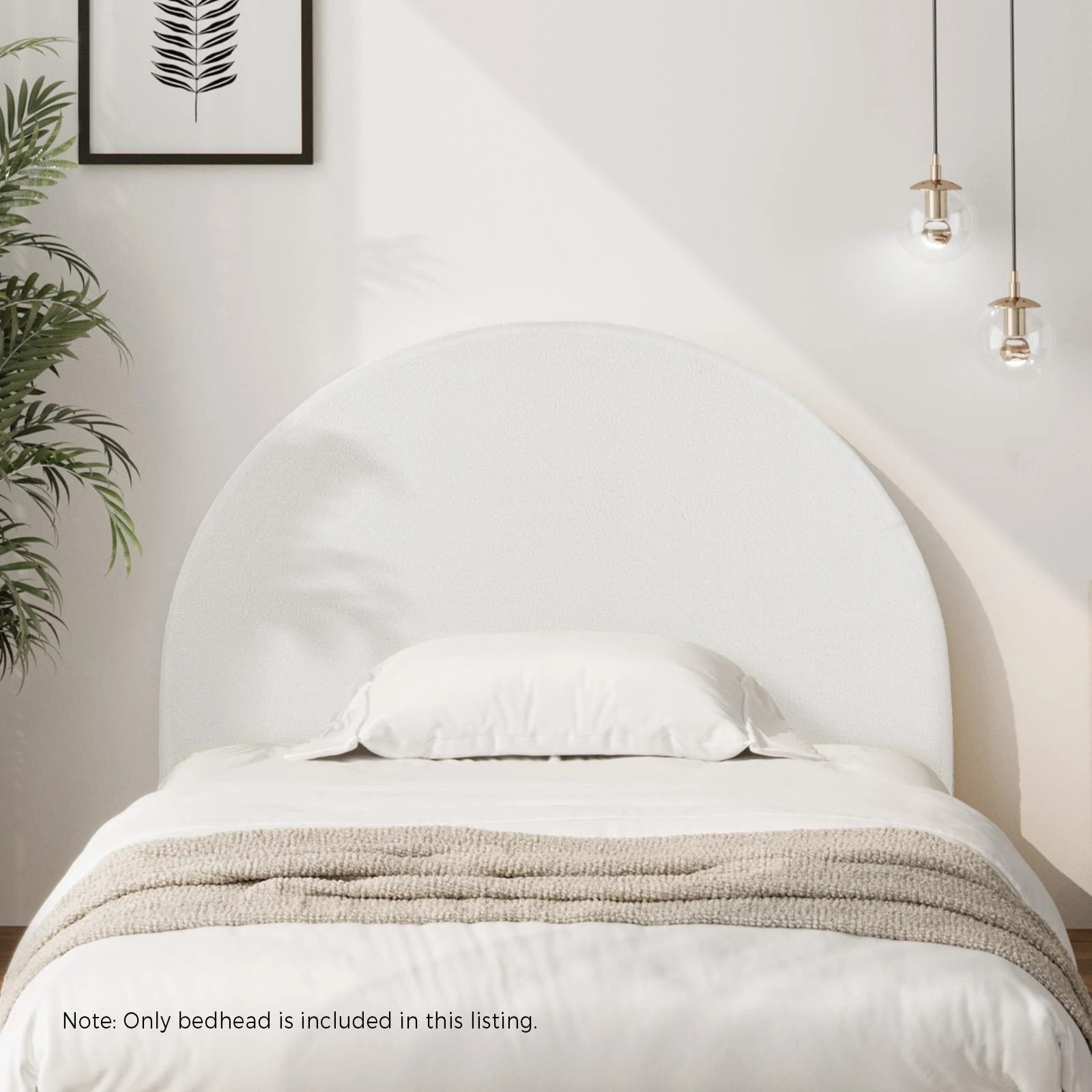 9 Oikiture Bed Head Single Size Headboard Bedhead
 - White, 9 of 10