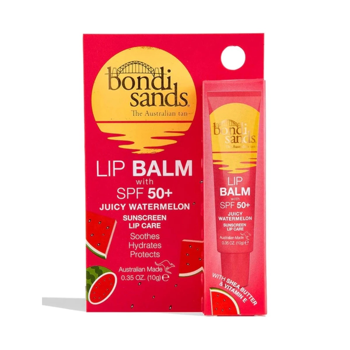 1 Bondi Sands The Australian Tan SPF 50+ Lip Balm 10g - Juicy Watermelon, Shea Butter and Vitamin E, 1 of 2