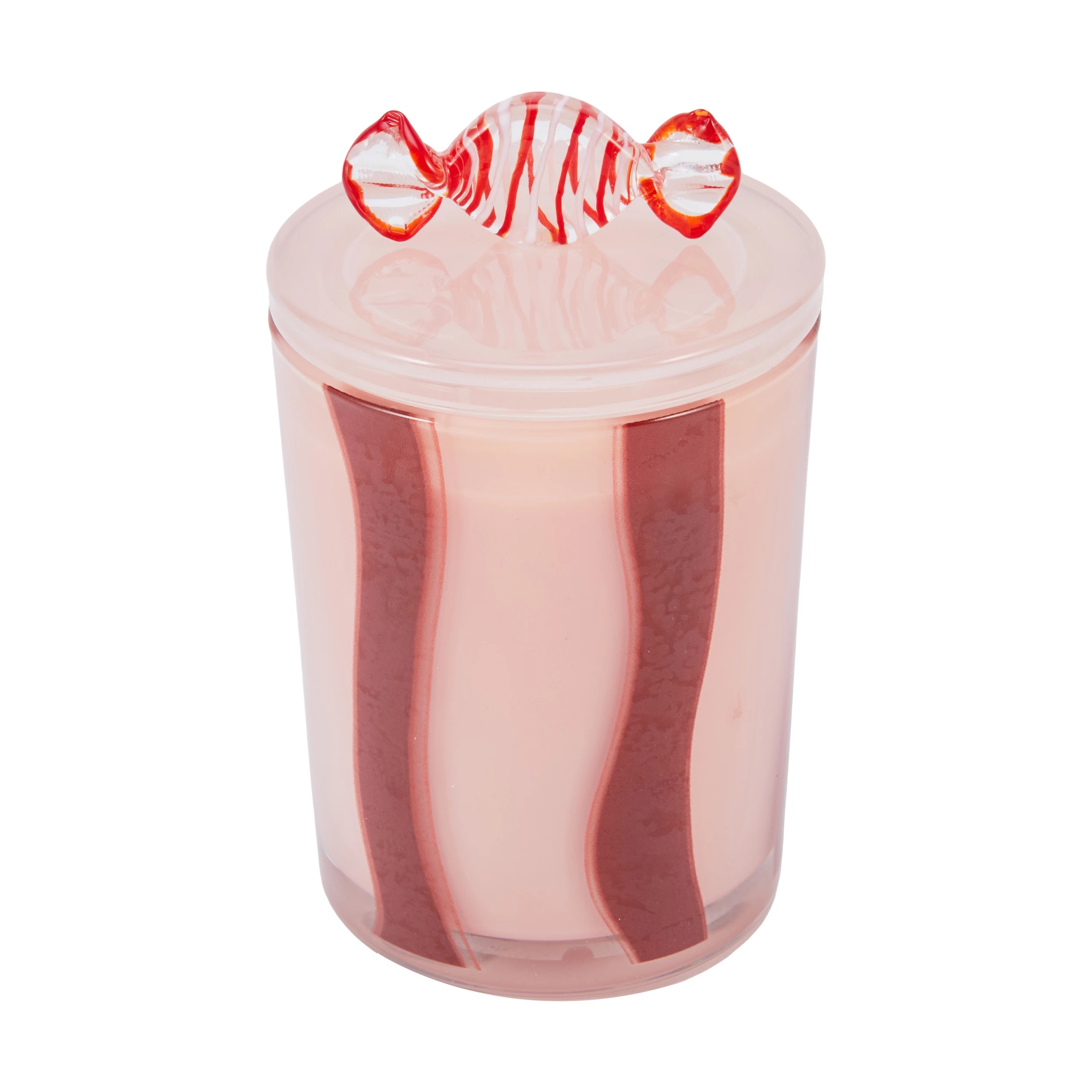 4 Christmas Red Glass Candy Candle, 4 of 6