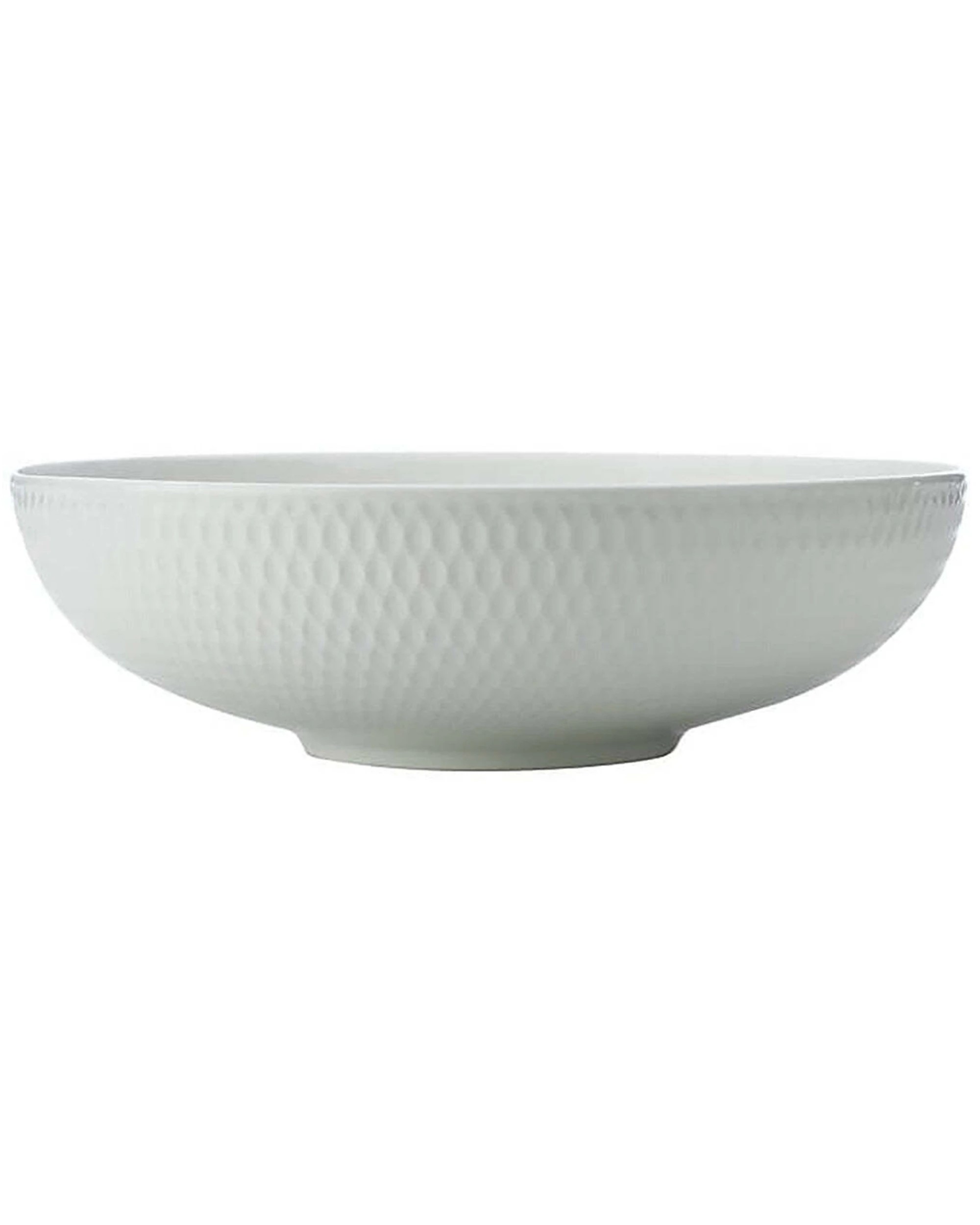 3 Maxwell & Williams Basics Diamonds Round Serving Bowl 25cm Porcelain
 - White, 3 of 3