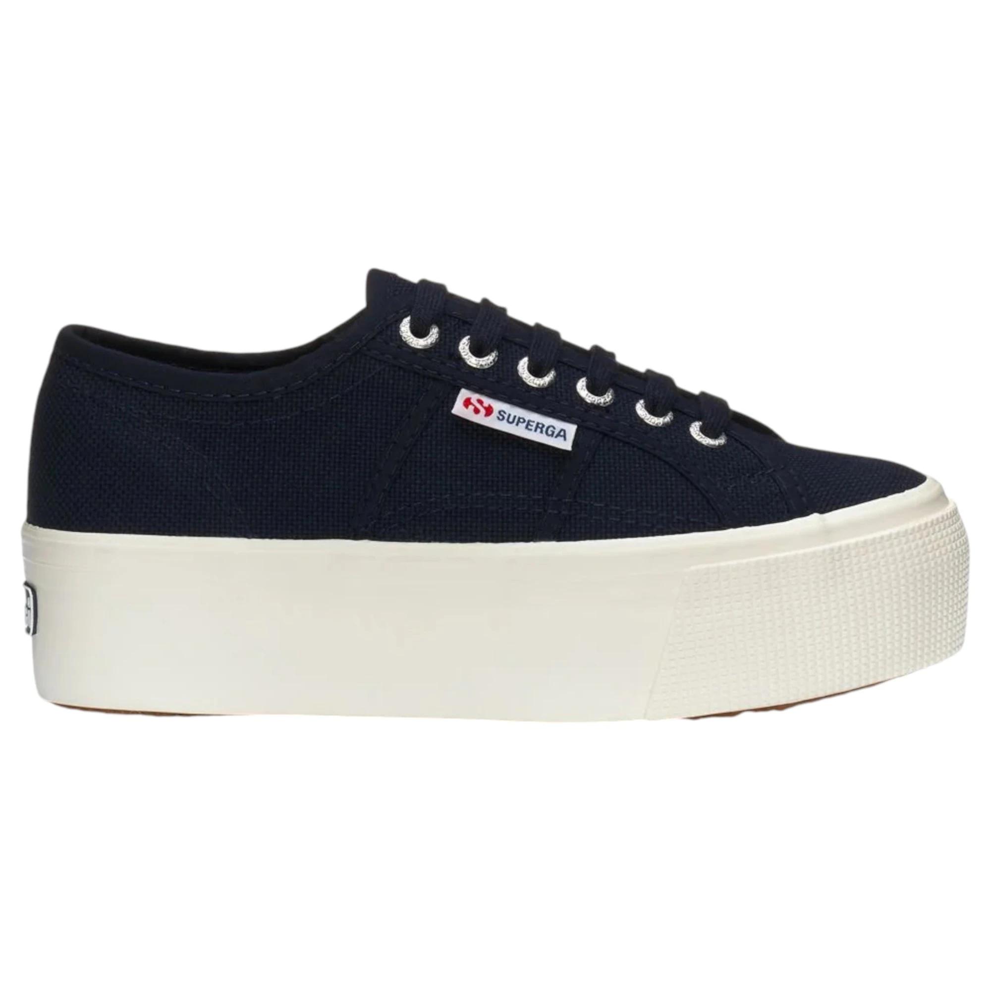 2 Superga Unisex 2790 Platform Navy Casual Shoes NAVY, 2 of 5