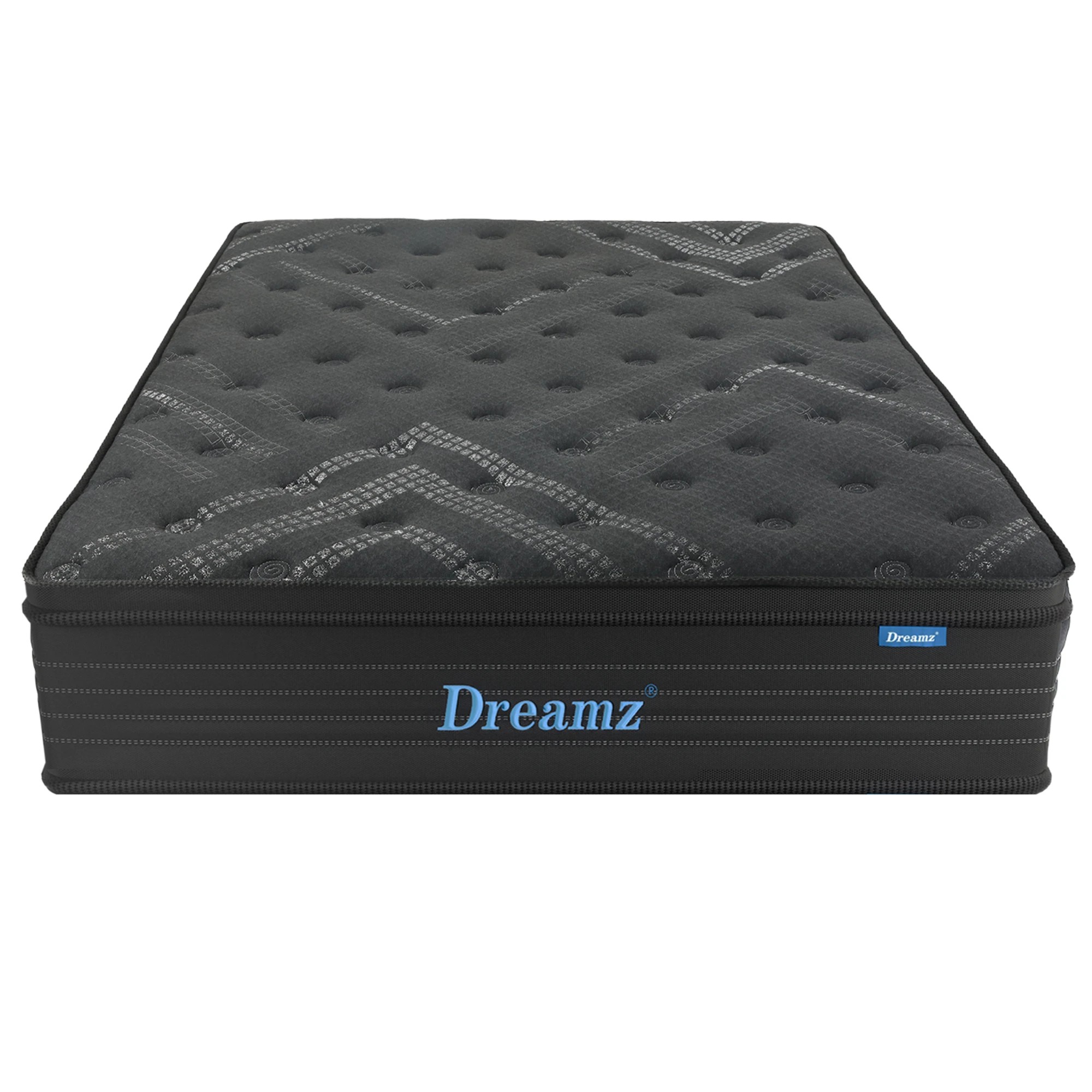 2 Dreamz Spring Mattress Bed Pocket Egg Crate Foam Medium Firm King Size 34cm - King Bed, 2 of 8