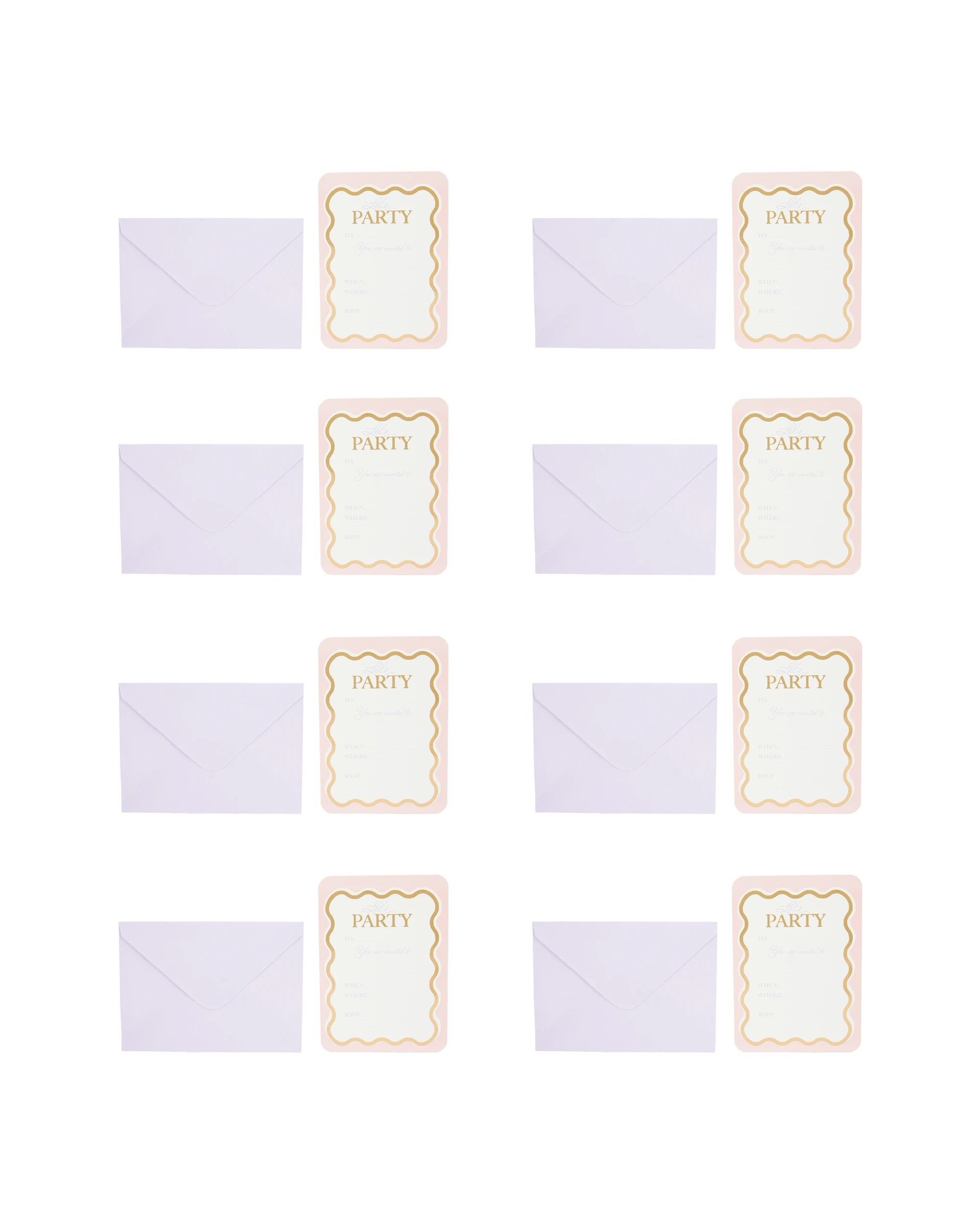 2 8 Piece Wavy Invitations, 2 of 3