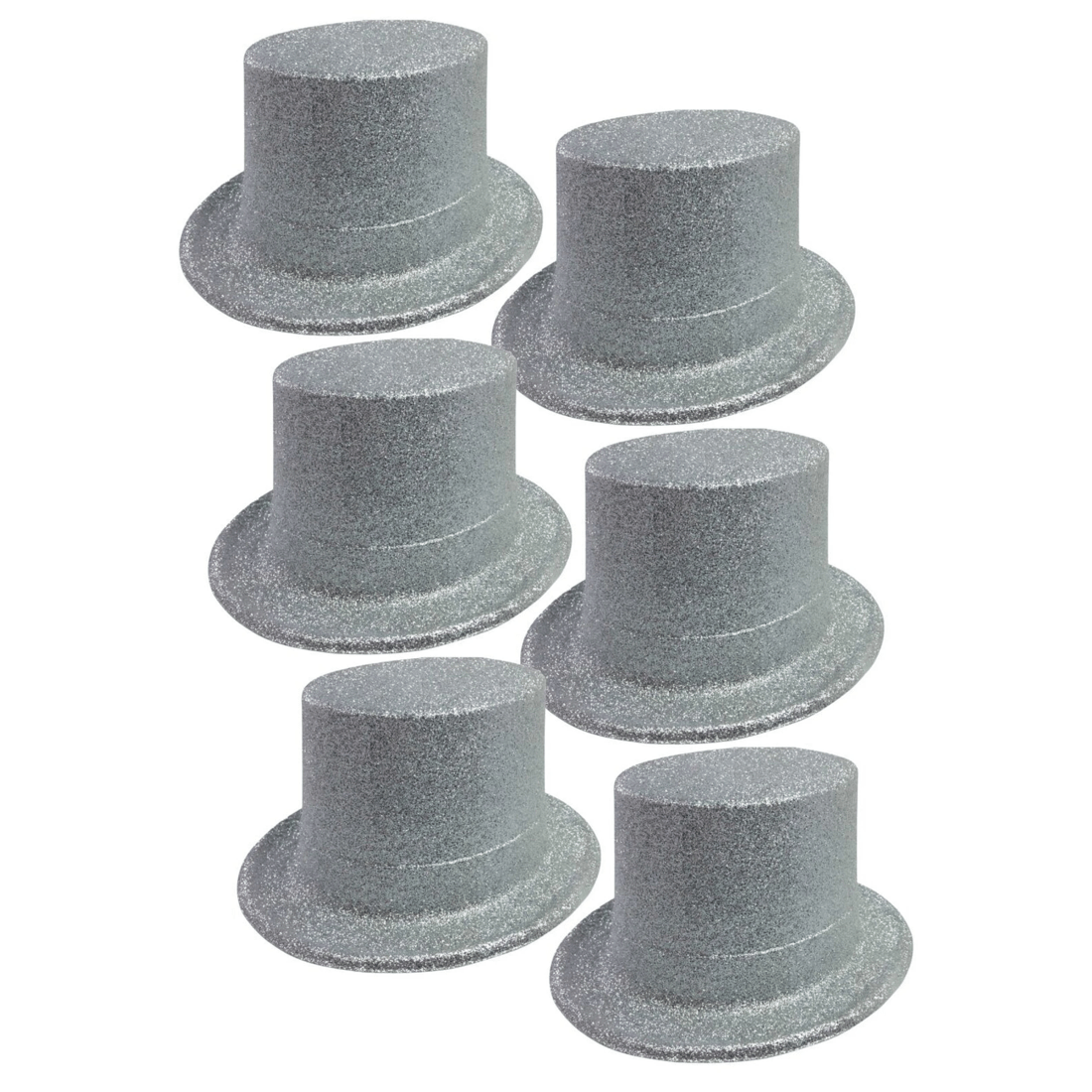1 BR Costumes Glitter Top Hat for Parties - Bulk Pack of 6, 1 of 3