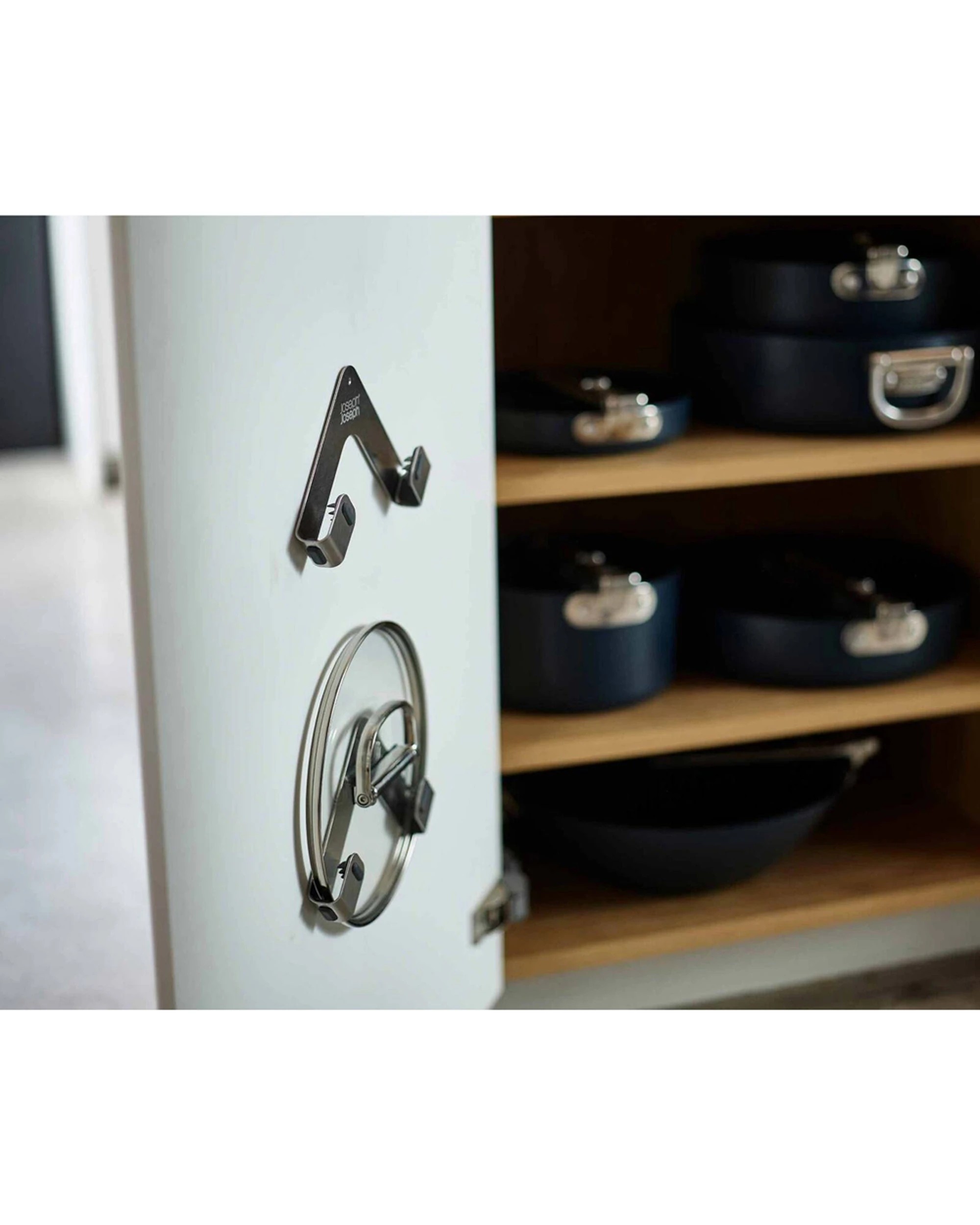 7 Joseph Joseph Space Stainless Steel Pan Lid Holders Mount - Silver, 7 of 7