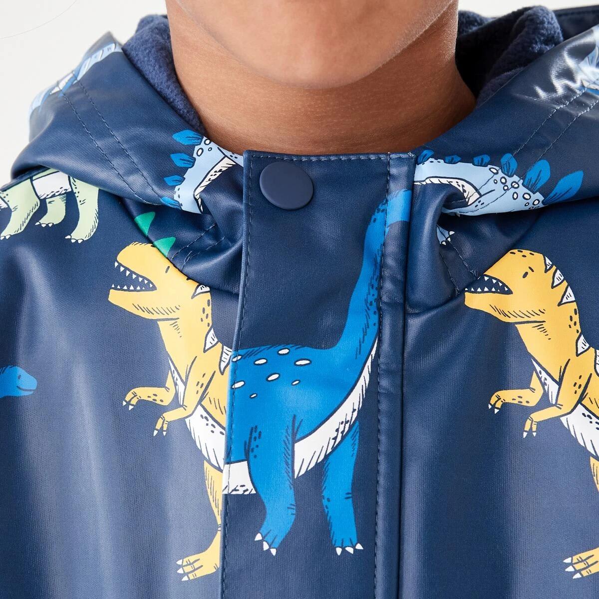 5 Printed Rain Jacket Blu Dino, 5 of 10