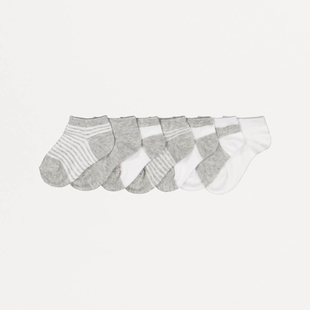 1 7 Pack Low Cut Socks Grey Mix, 1 of 2