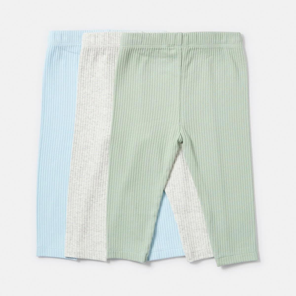 2 3 Pack Ribbed Leggings ICE BLUE 3PK, 2 of 8