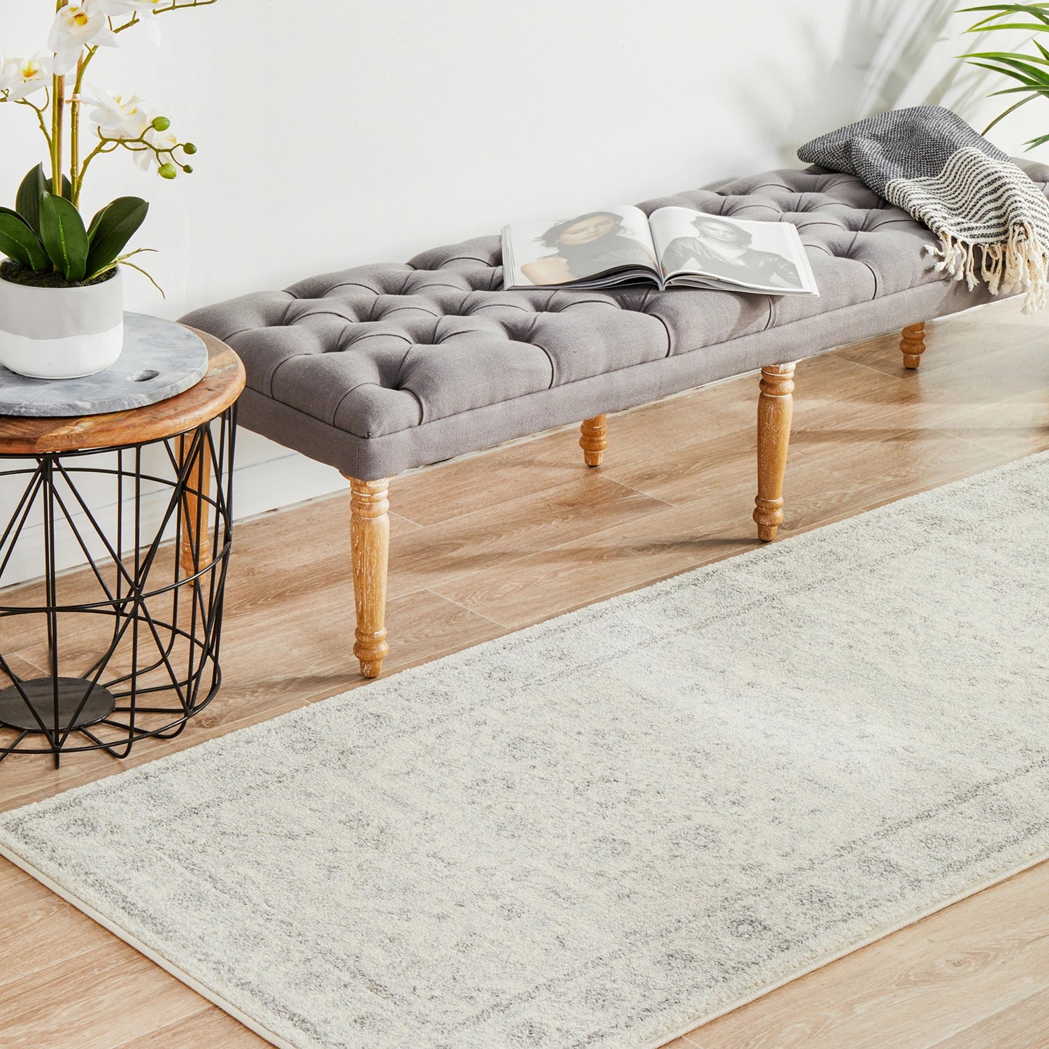 3 Common Ground Rugs Encore 261 300x80cm - Medium Runner Power Loomed Pet Friendly Rug - Natural, 3 of 9