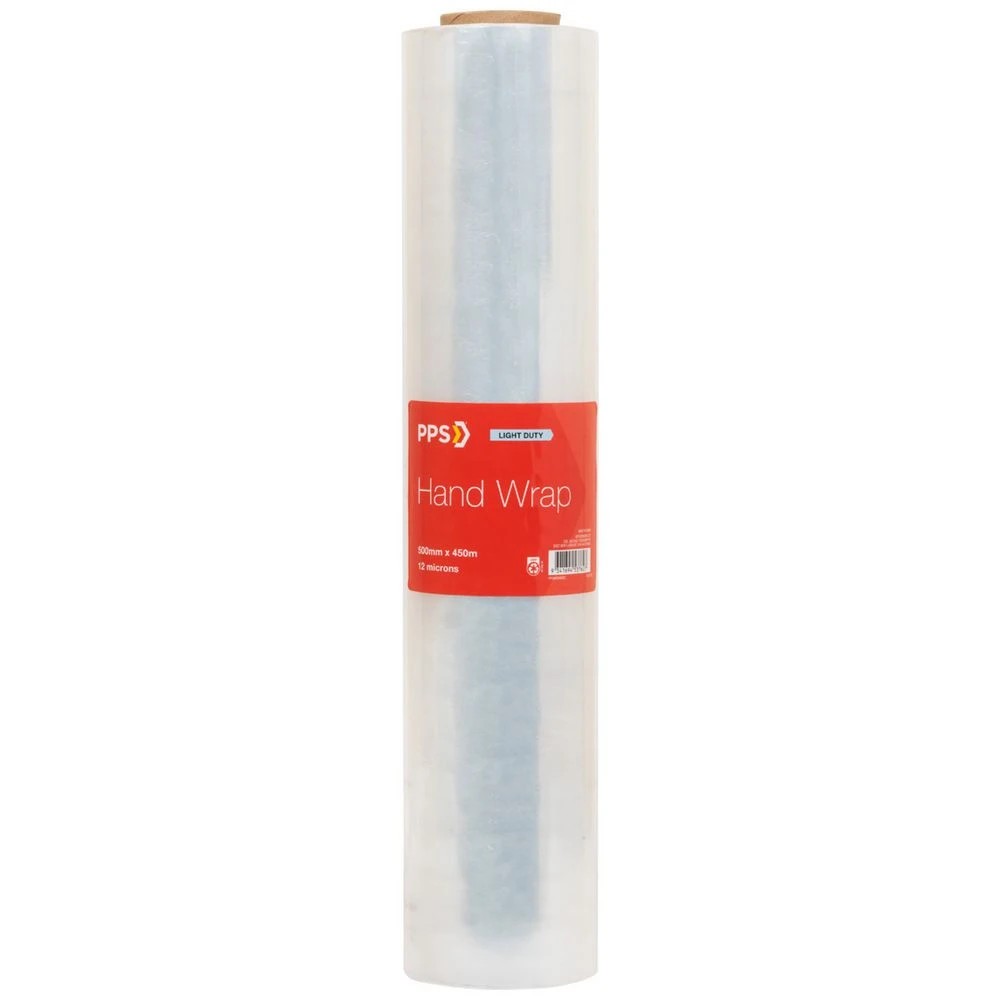 1 PPS Cast Hand Wrap 500mm x 450m x 12um Clear, 1 of 2