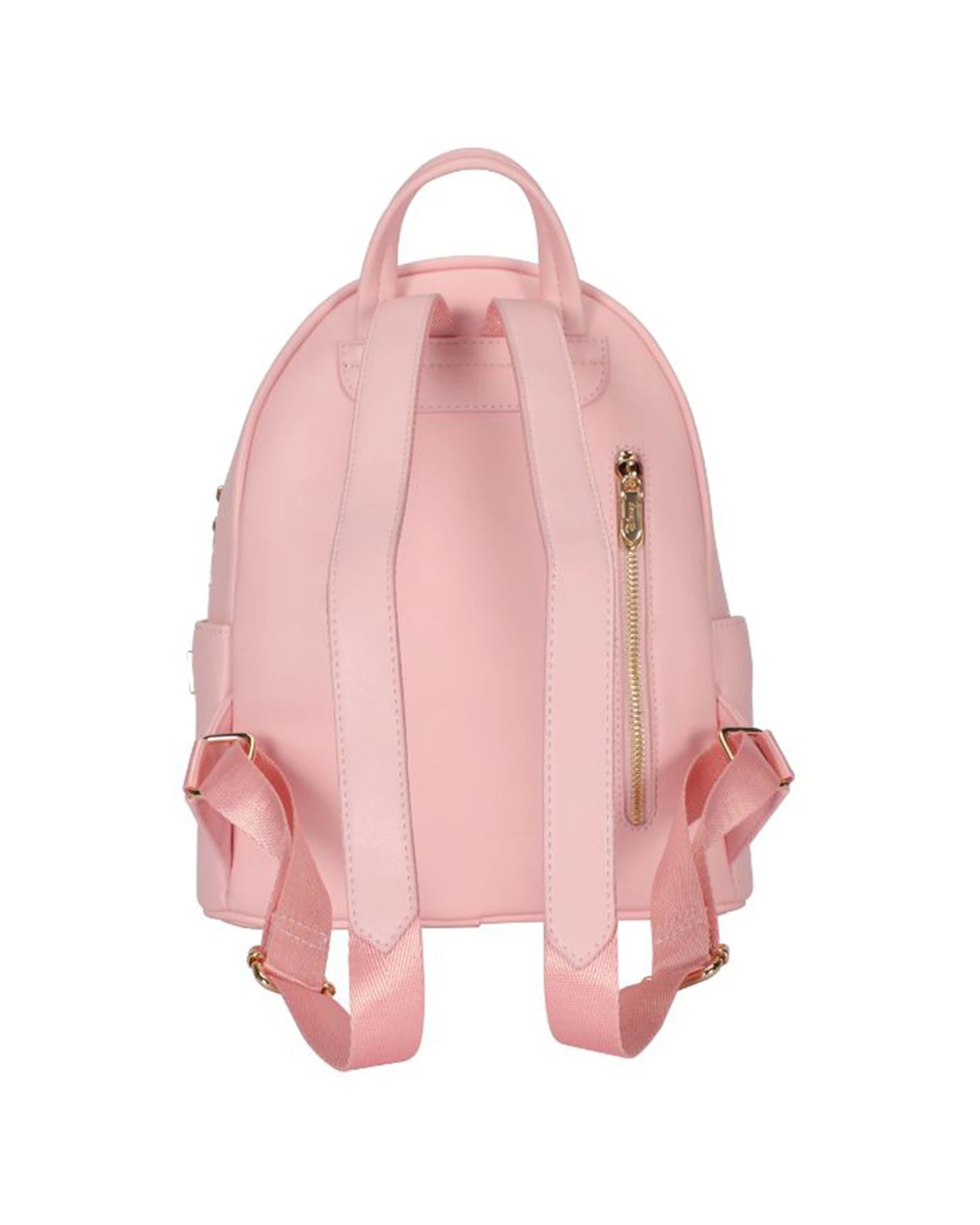4 Disney Mickey Deluxe Kids Children PU Mini Backpack 28 x 25 x 13 cm With Pockets - Pink, 4 of 6