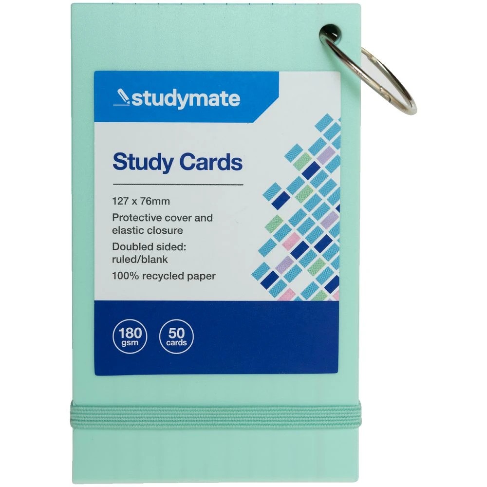 2 Studymate Study Cards Pastel Green 50 Sheets, 2 of 9